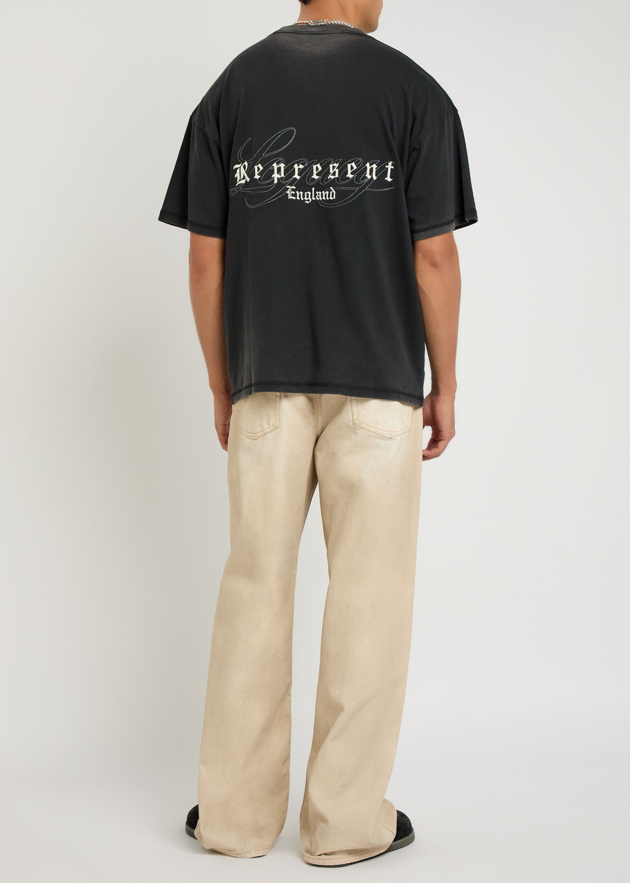 Represent Legacy Overprint Logo Cotton T-shirt - 4