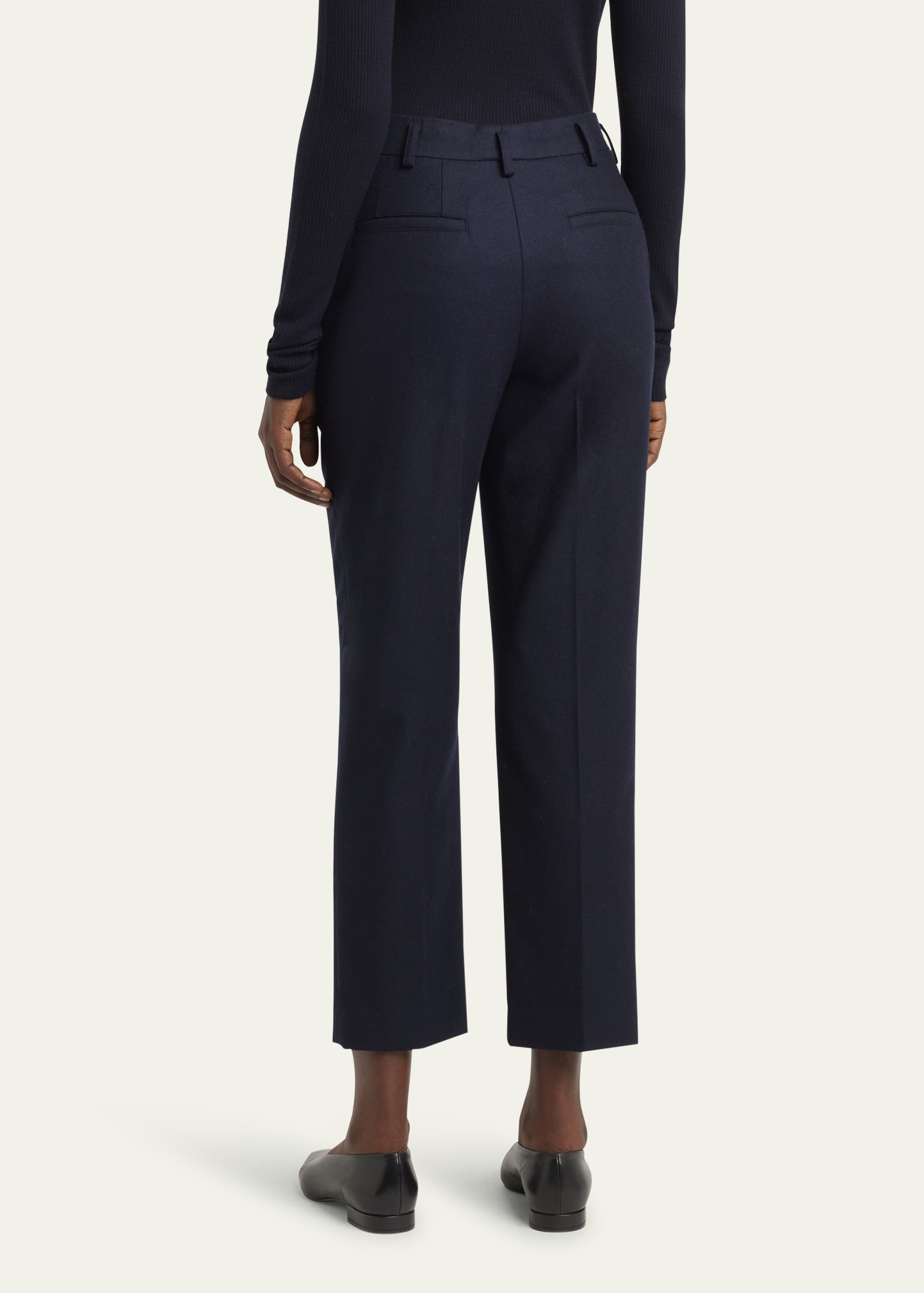 Doyle Cashmere Flannel Straight-Leg Ankle Trousers - 3