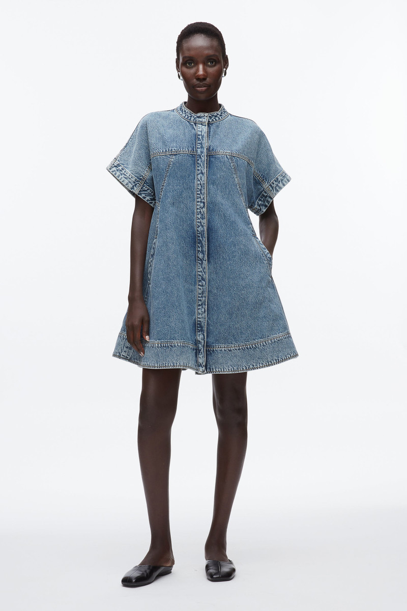 3.1 Phillip Lim Trapeze Light Denim Dress outlook