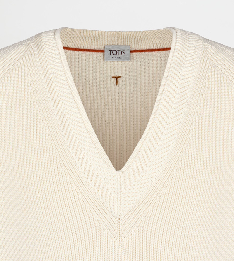 PULLOVER IN COTTON - WHITE 7