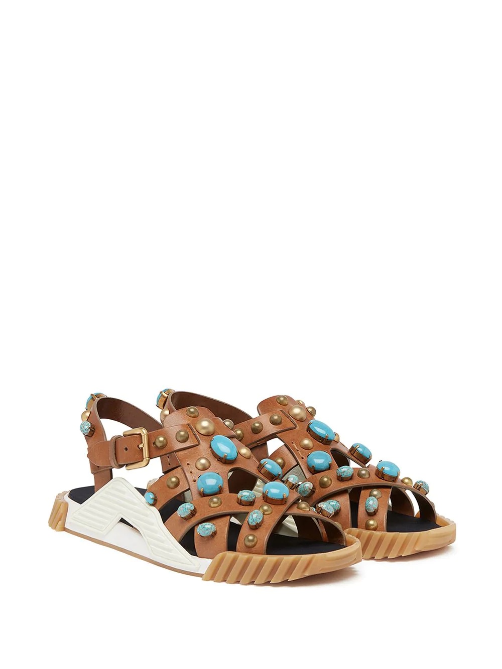 bead-embellished strappy sandals - 2