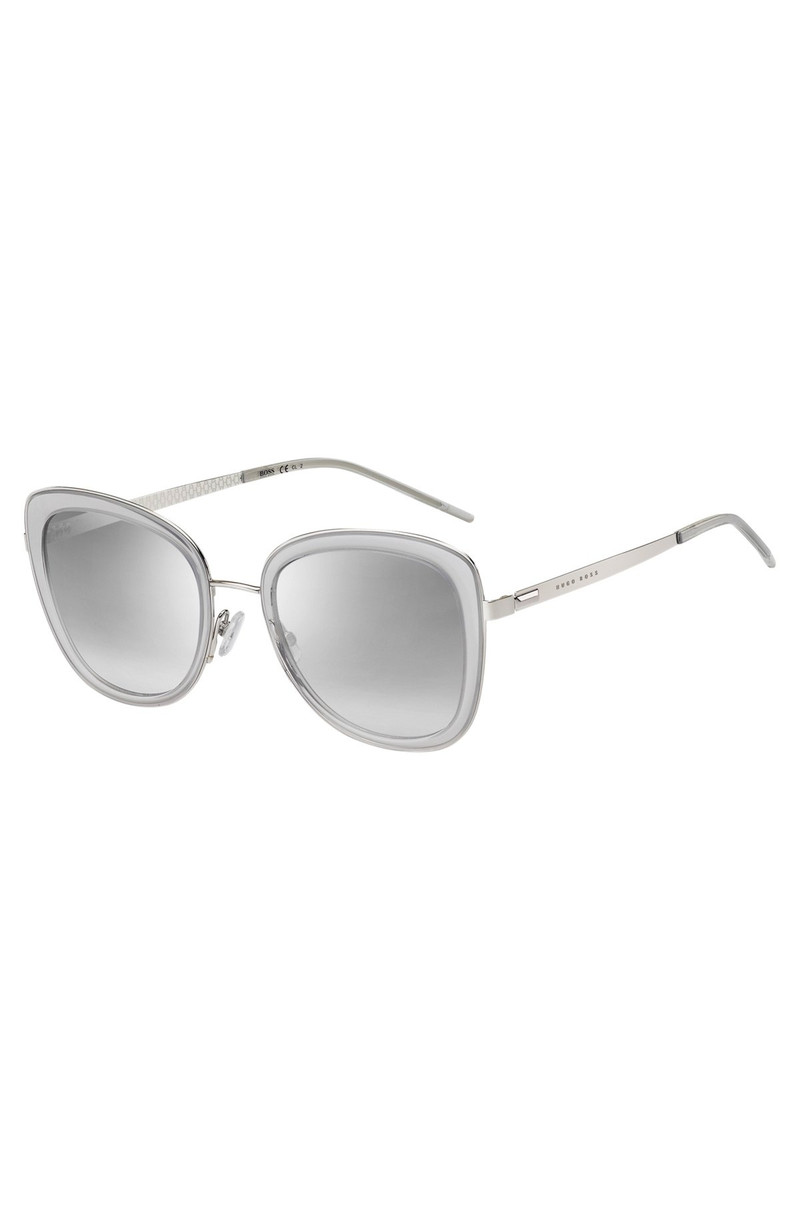 TRANSLUCENT-ACETATE SUNGLASSES WITH STEEL TEMPLES 1