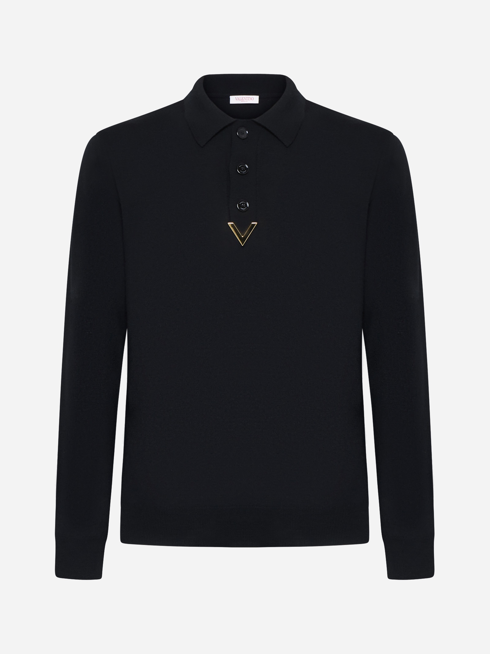 Valentino wool and cashmere polo shirt - 1