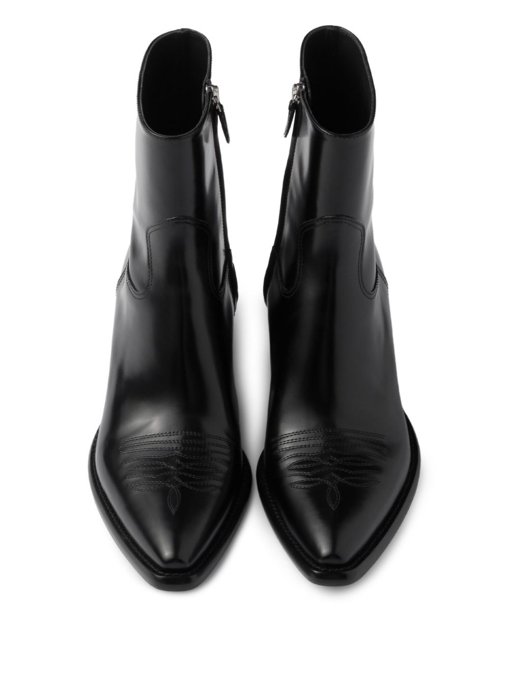 brushed-finish leather boots - 4