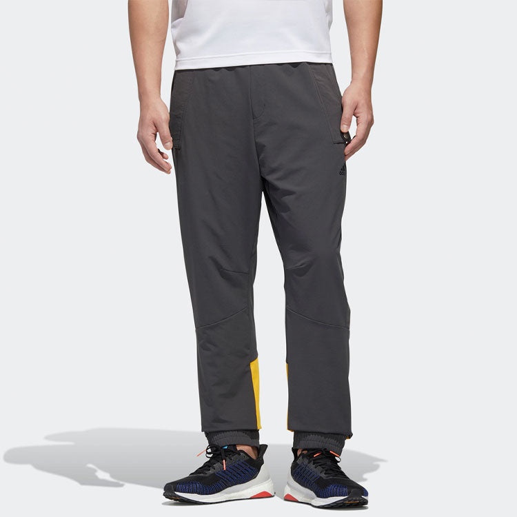 Men's adidas Cb Woven Pants Contrasting Colors Bundle Feet Sports Pants/Trousers/Joggers Gray GP6400 - 2