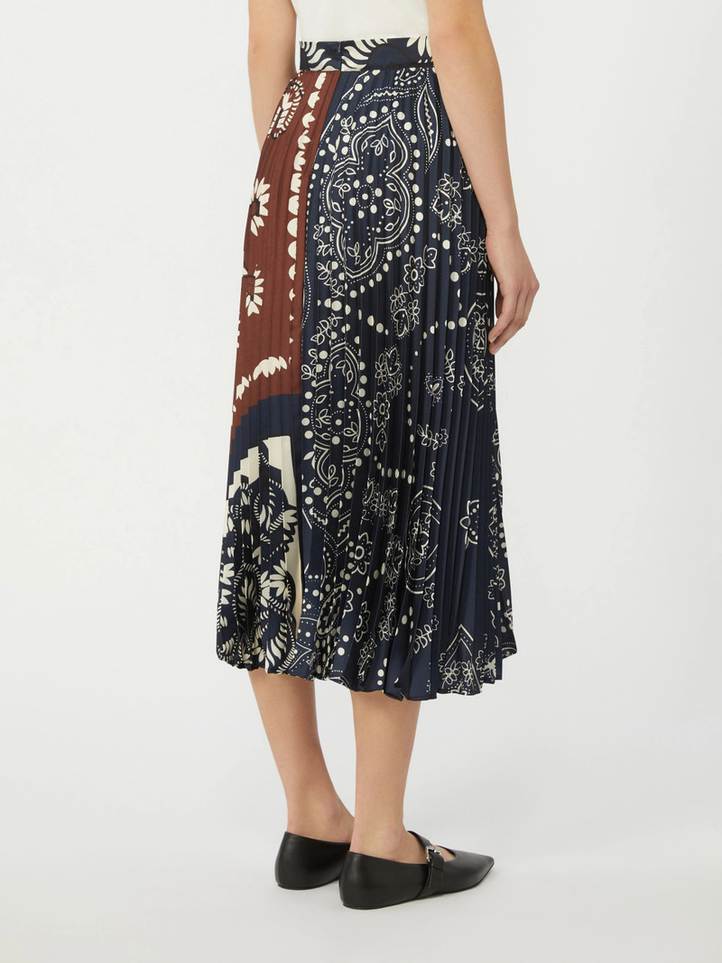 MILORD Printed twill skirt - TOBACCO 4