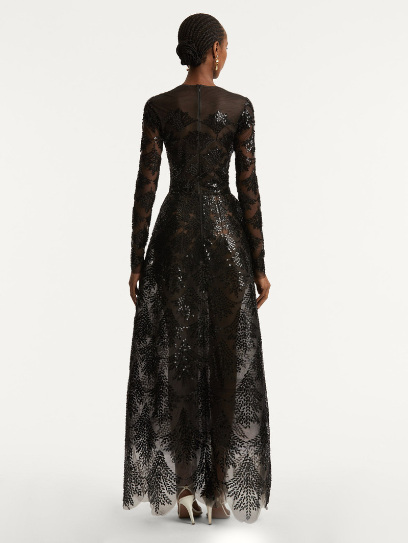 FERN SEQUIN EMBROIDERED GOWN 3