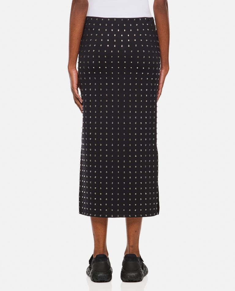 Sportmax NOME CRYSTAL LYCRA MIDI SKIRT | biffi | REVERSIBLE