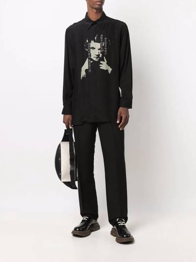 Yohji Yamamoto portrait print shirt outlook