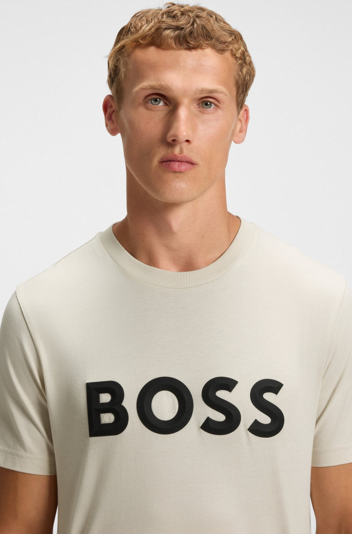 COTTON-JERSEY T-SHIRT WITH 3D LOGO - 3
