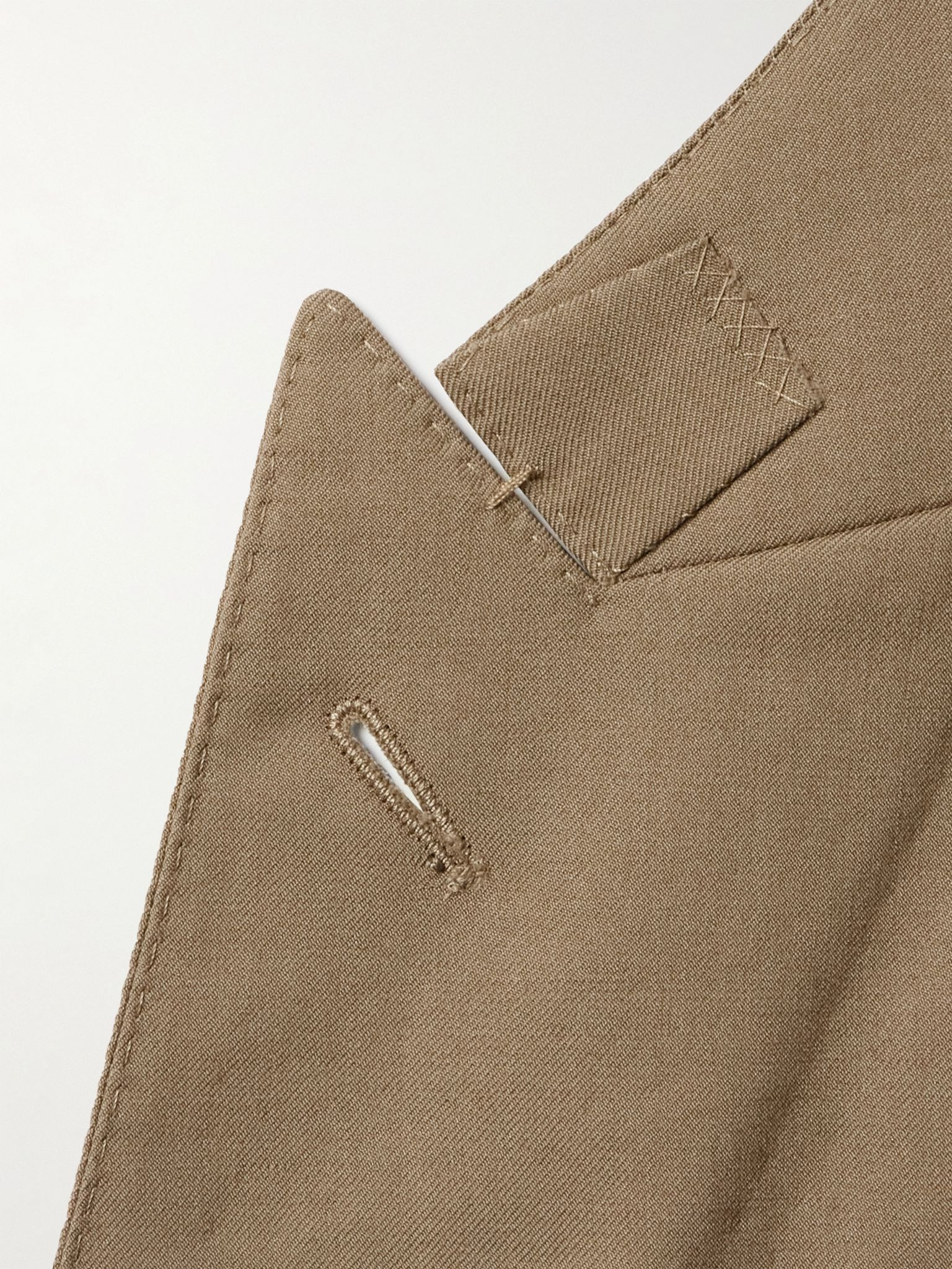 Double-Breasted Trofeo™ Wool-Twill Suit Tan - 5
