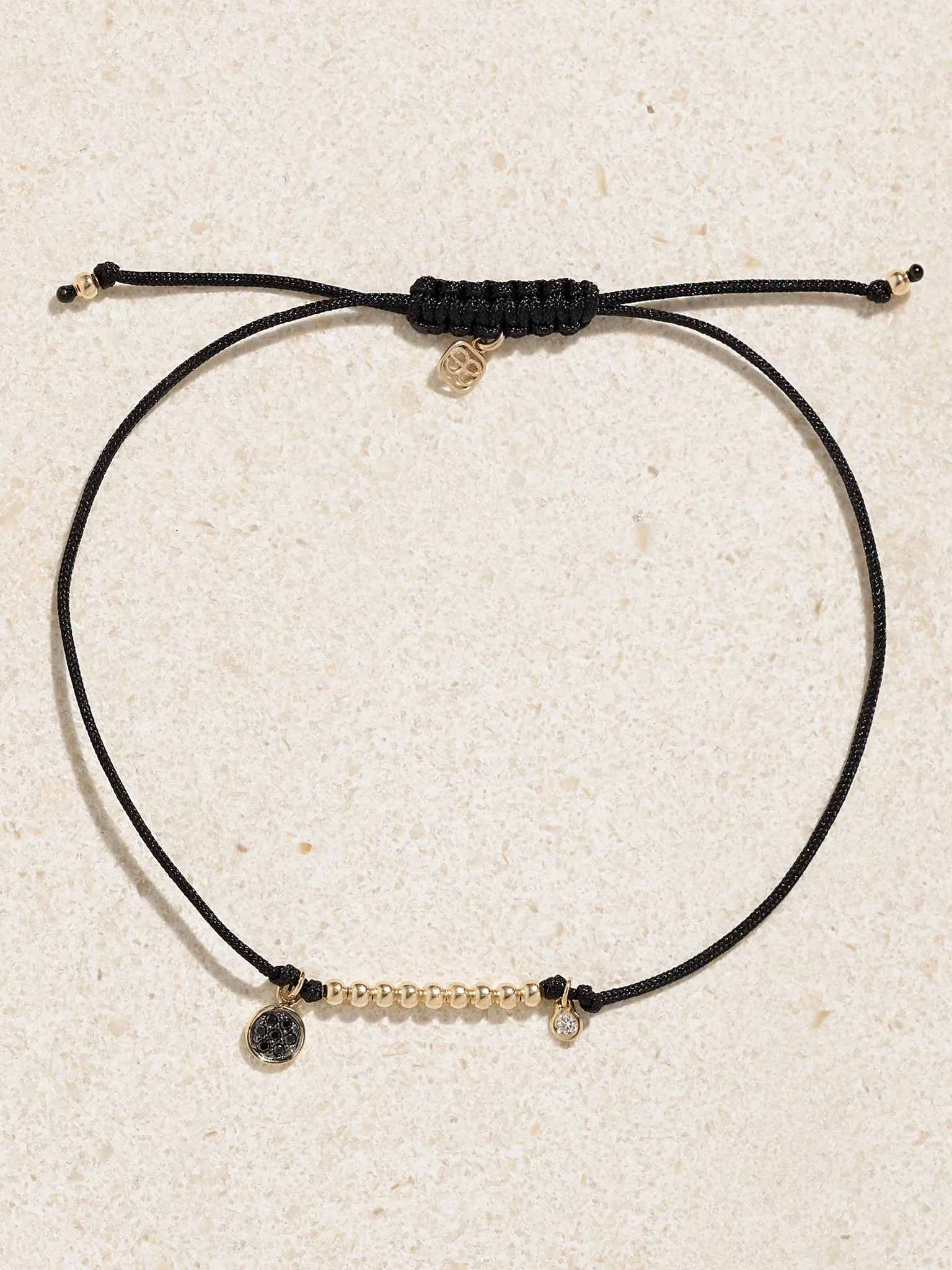14-karat gold, cord and diamond bracelet Gold - 1