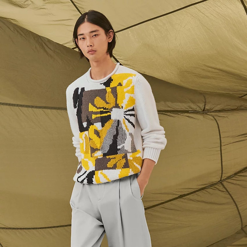 "Maxi Puzzle Floral" crewneck sweater 1