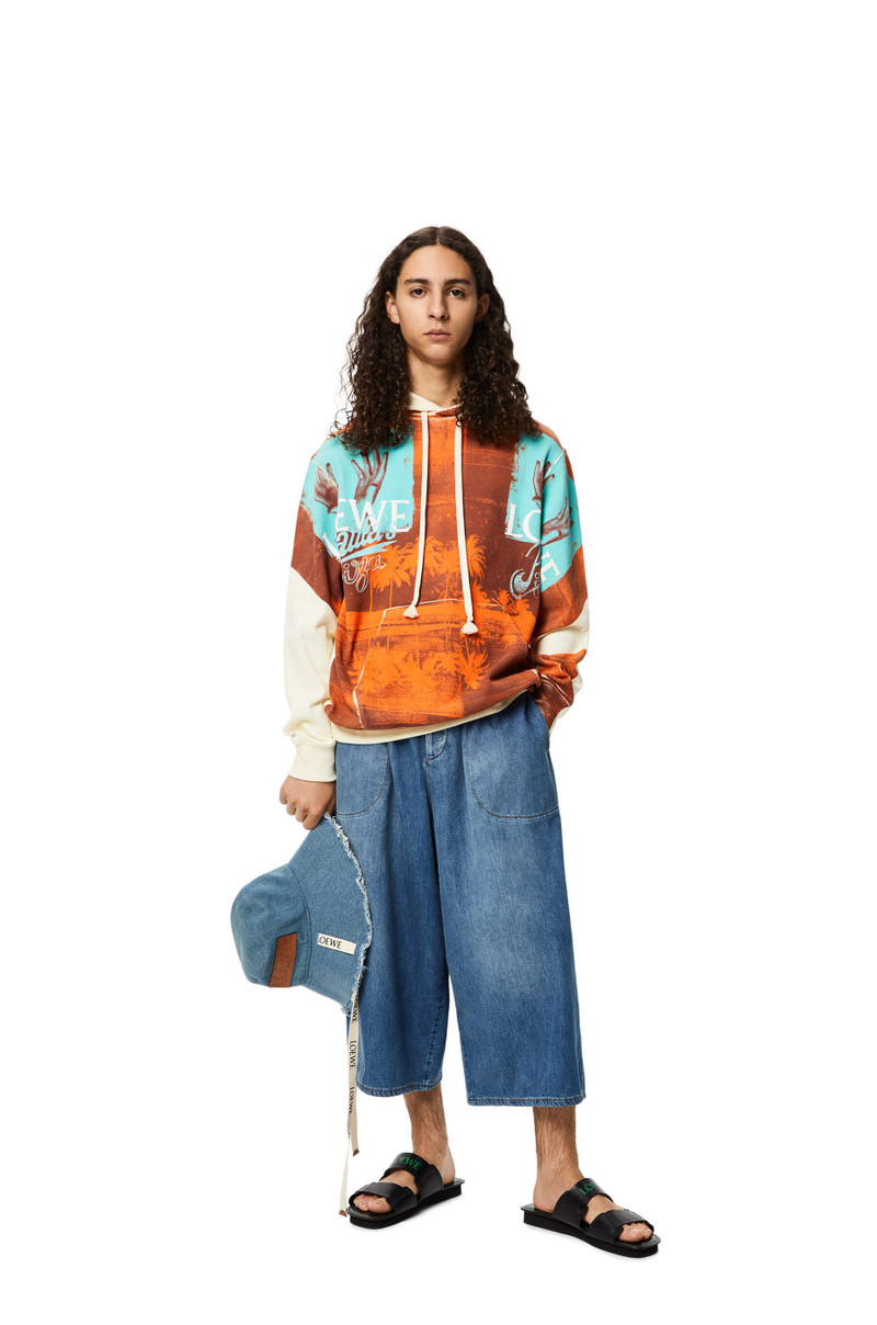 Loewe Tropical hands print hoodie in polyester outlook