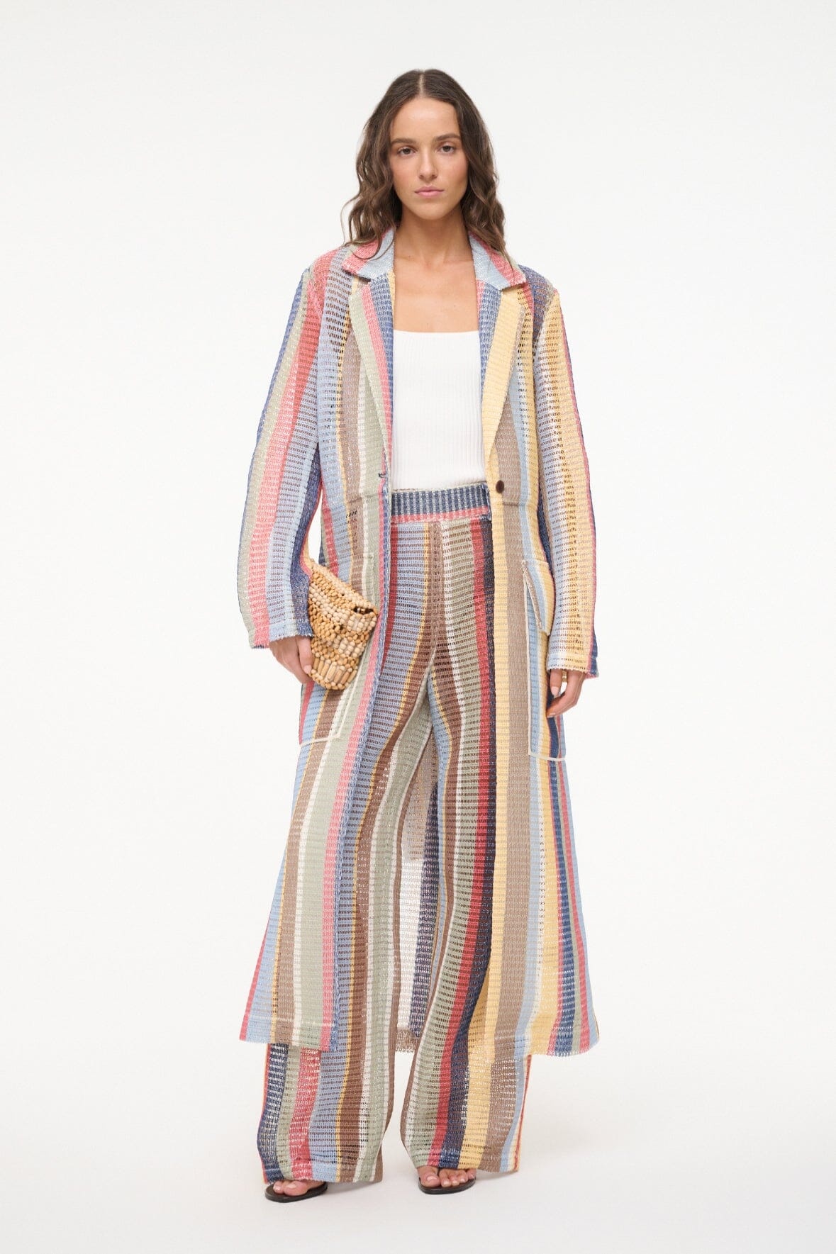 STAUD FREDDIE TRENCH MARKET STRIPE - 8