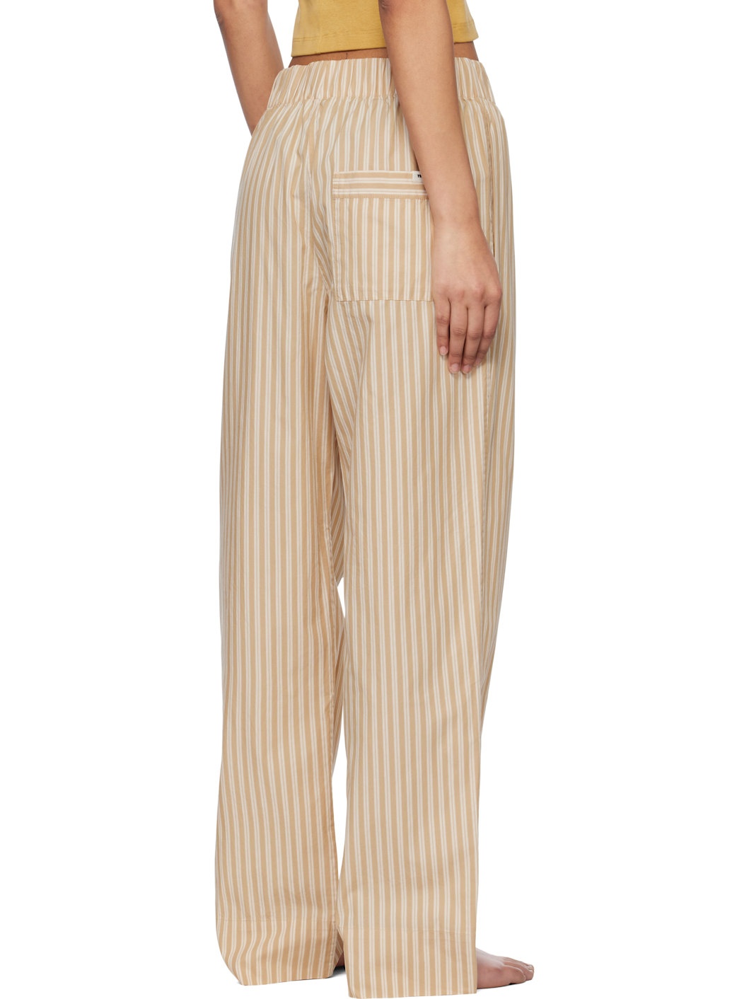 Tan & Beige Poplin Pyjama Pants - 3