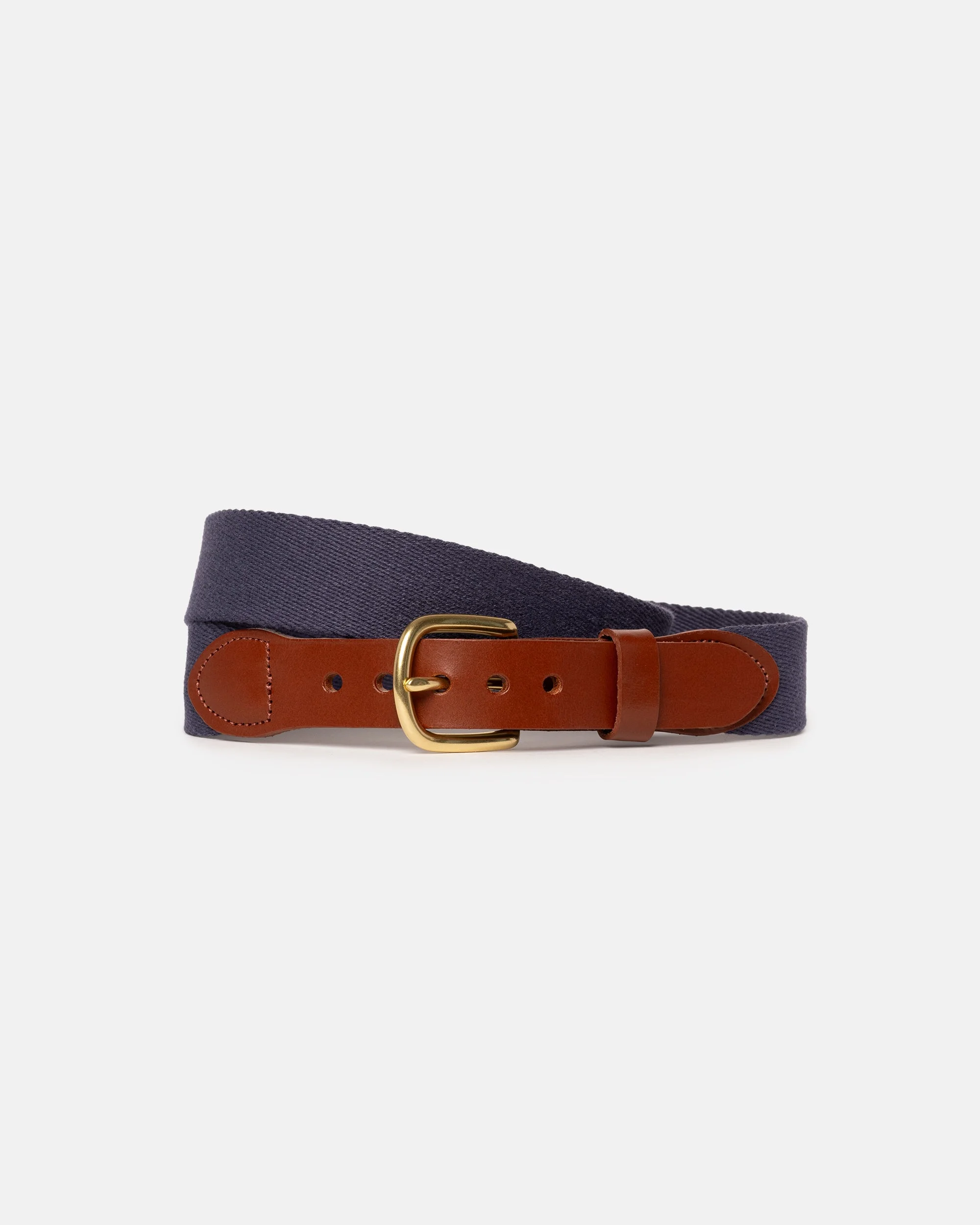 MADE-IN-USA NAVY BELGIAN STRETCH SURCINGLE BELT - 1