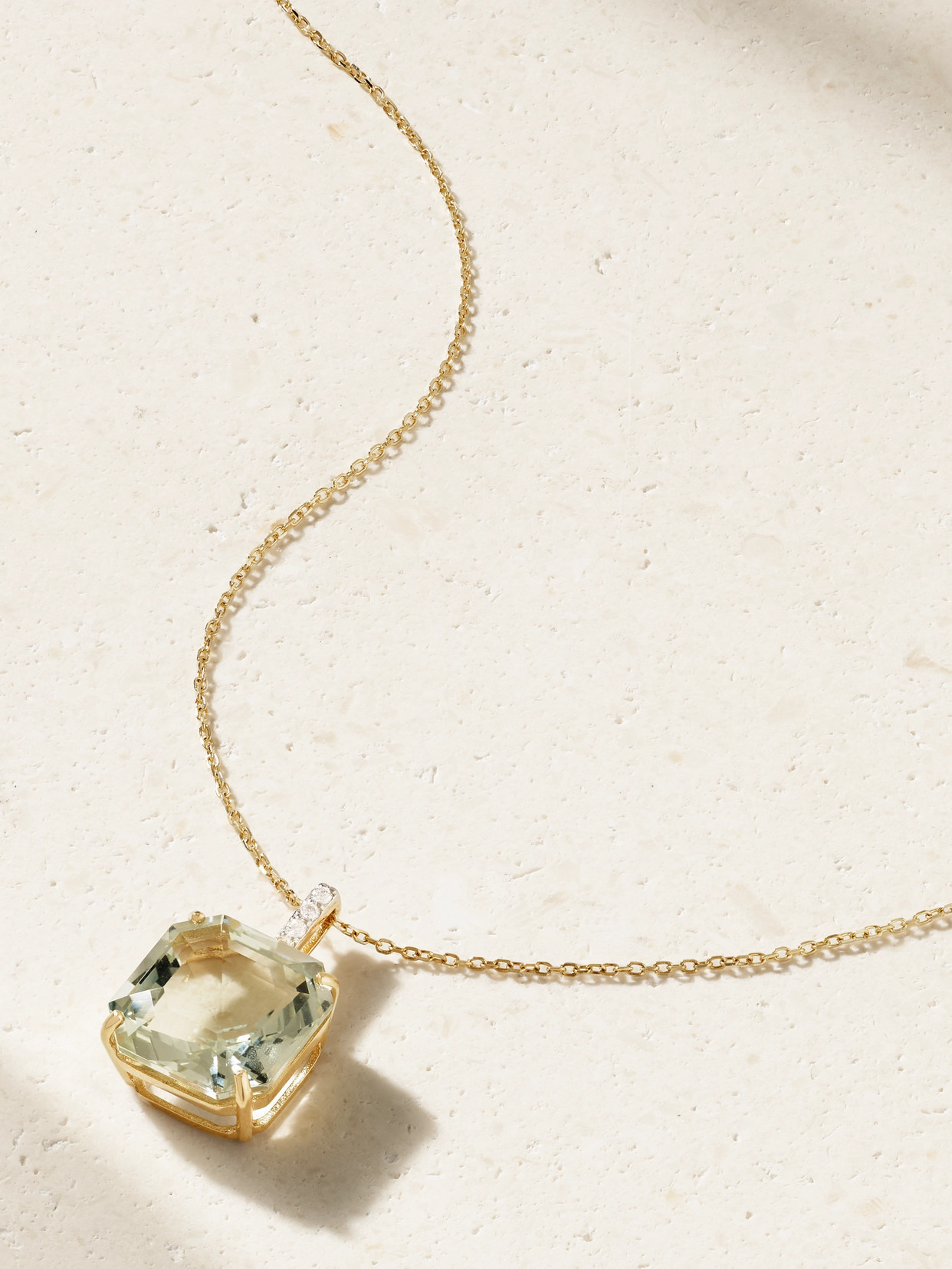 14-karat Gold Topaz And Diamond Necklace - 1