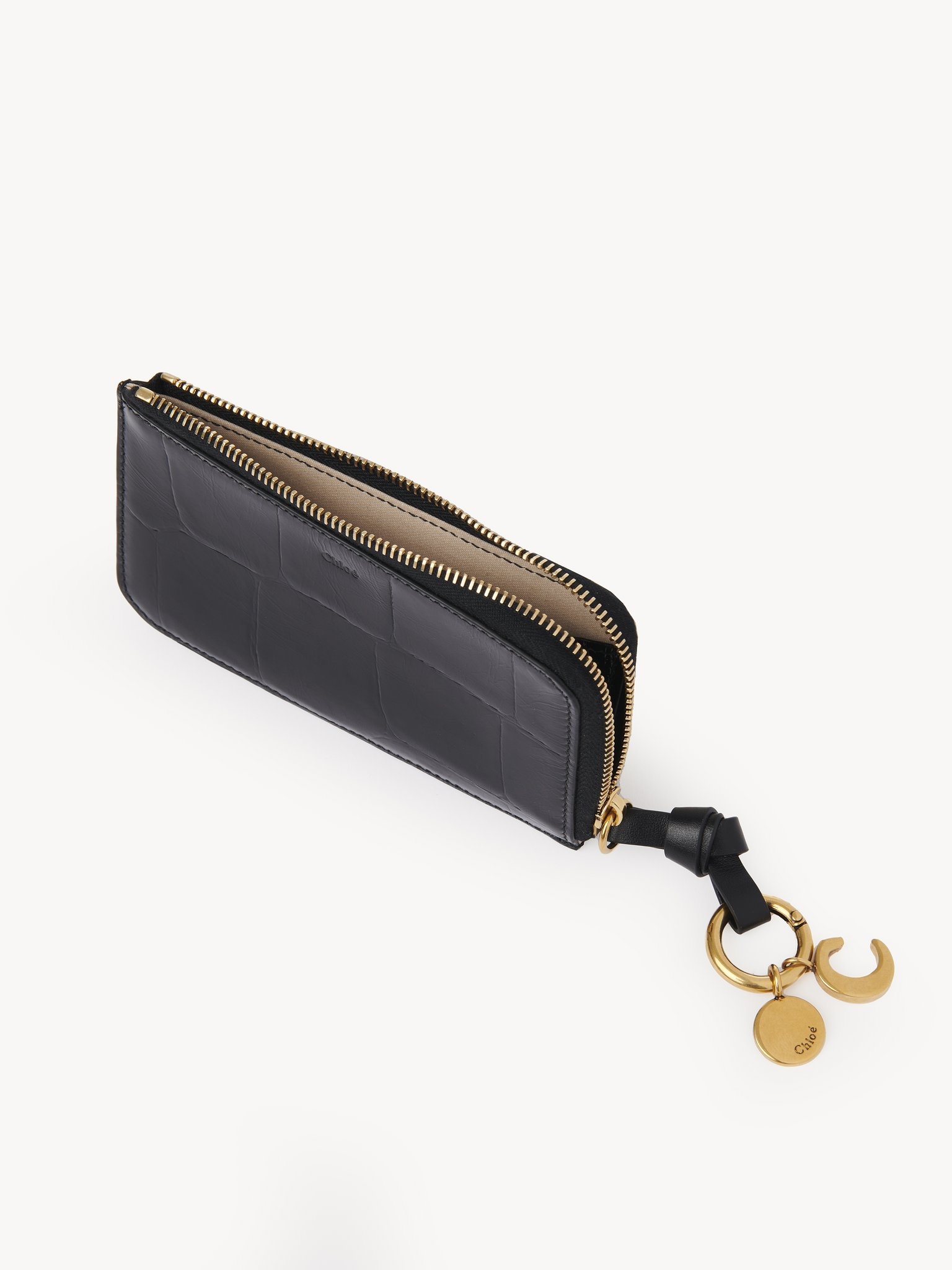 ALPHABET WALLET IN CROCO-EFFECT LEATHER - 3