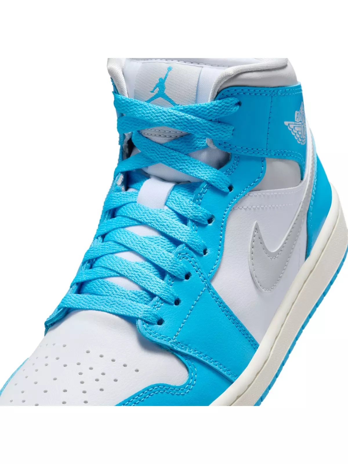 1 Mid "Dk Powder Blue/Neutral Grey/White/Sail" Women's Shoe - 10