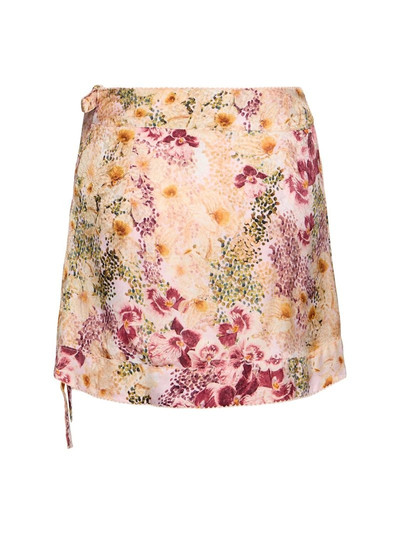 Agua by Agua Bendita Luna printed viscose mini wrap skirt outlook