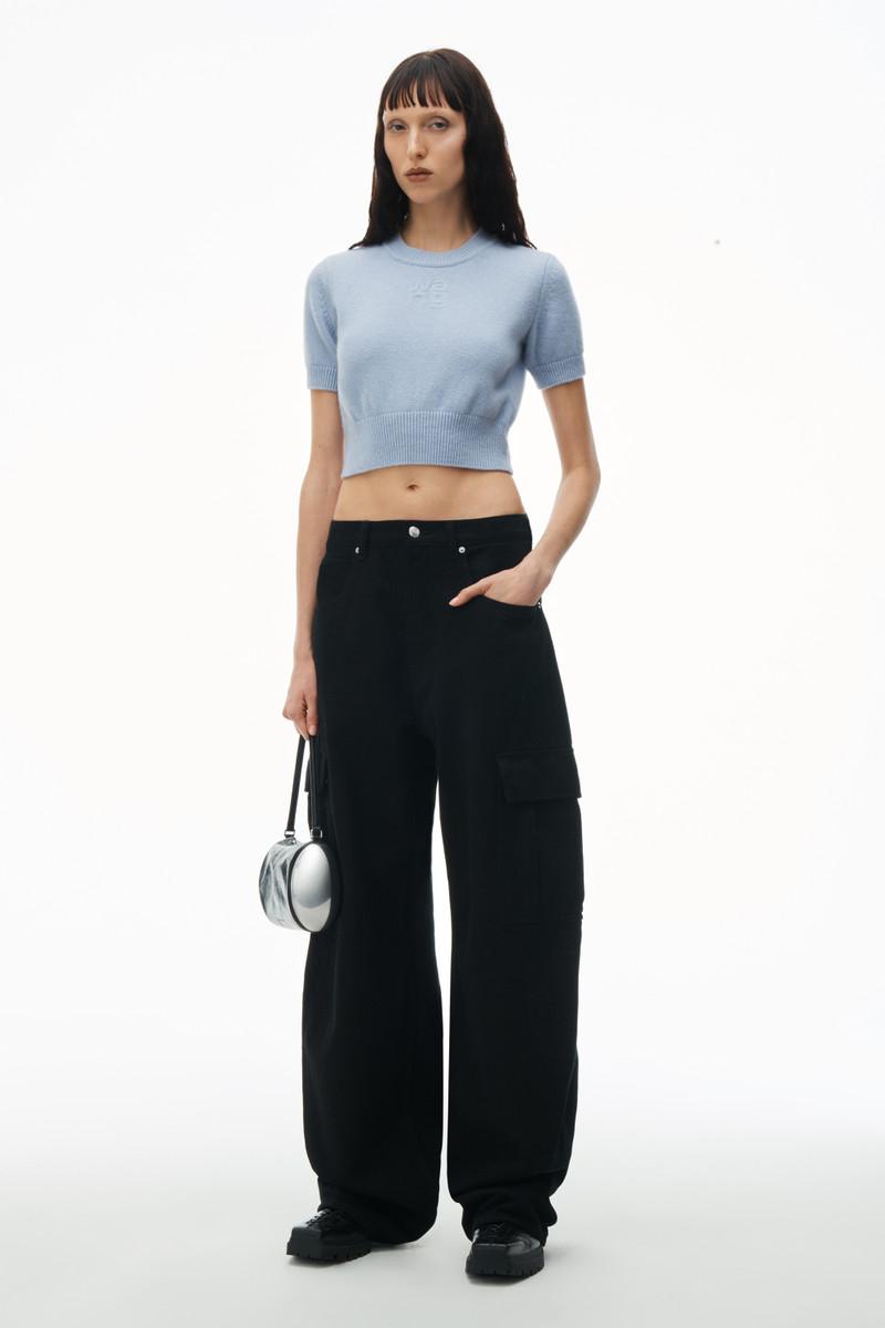 Alexander Wang Short Sleeve Cropped Pullover outlook