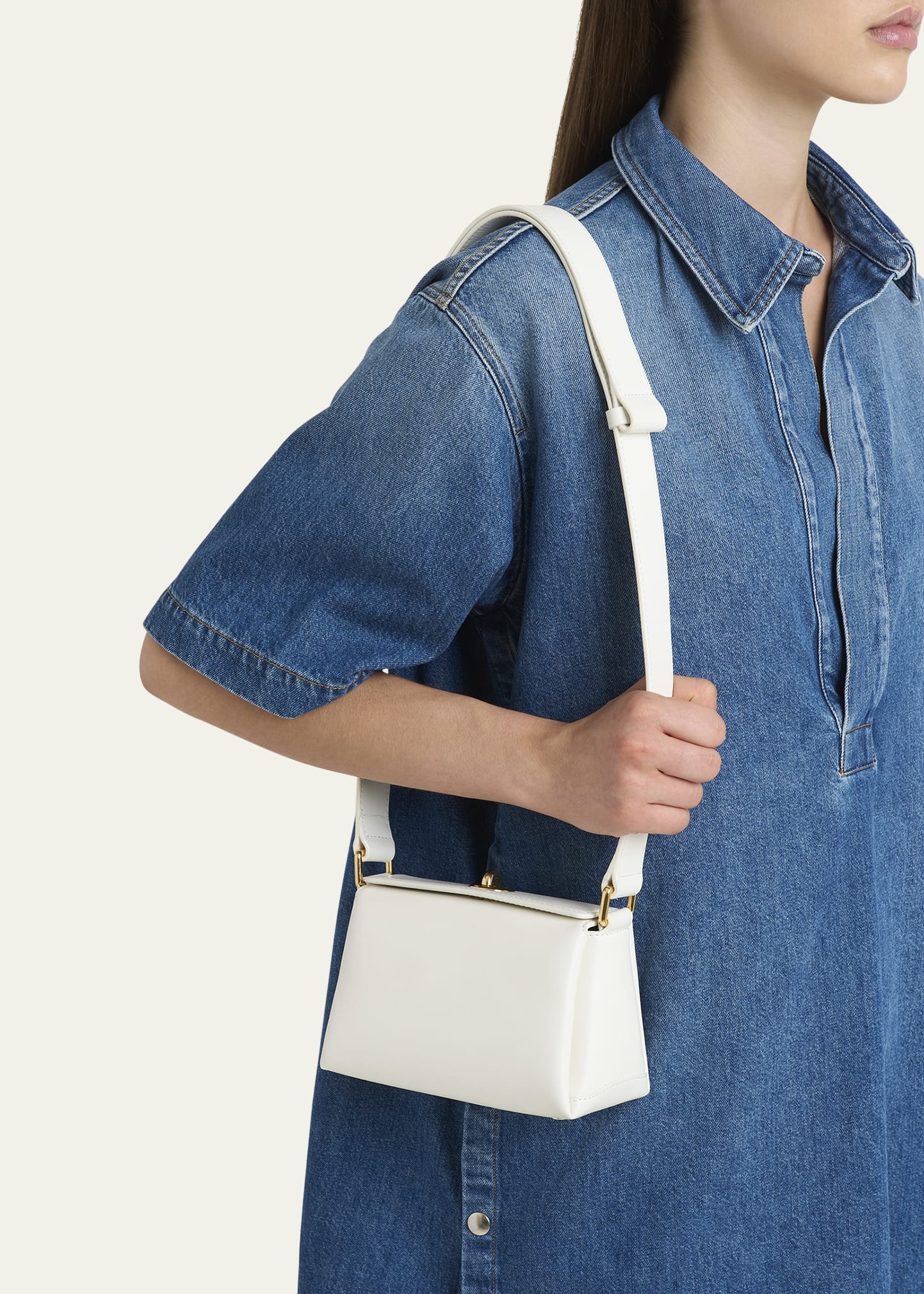 Mini Turn-Lock Leather Shoulder Bag - 2