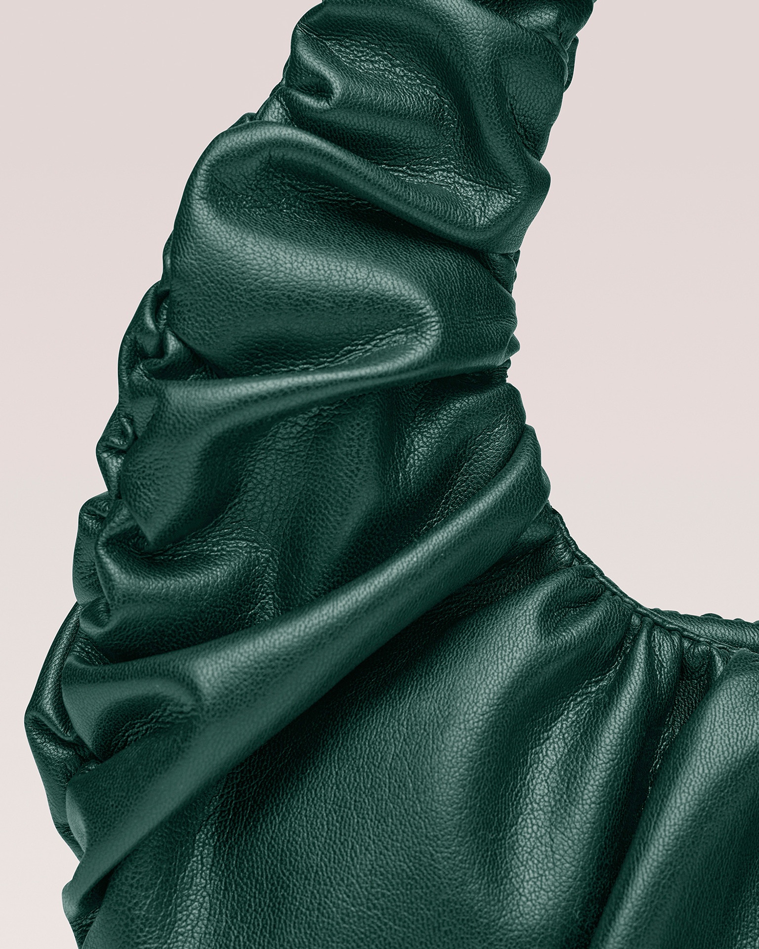 ANJA BAGUETTE - OKOBOR™ alt-leather gathered handbag - Pine green - 2