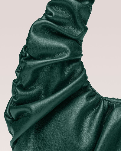 Nanushka ANJA BAGUETTE - OKOBOR™ alt-leather gathered handbag - Pine green outlook