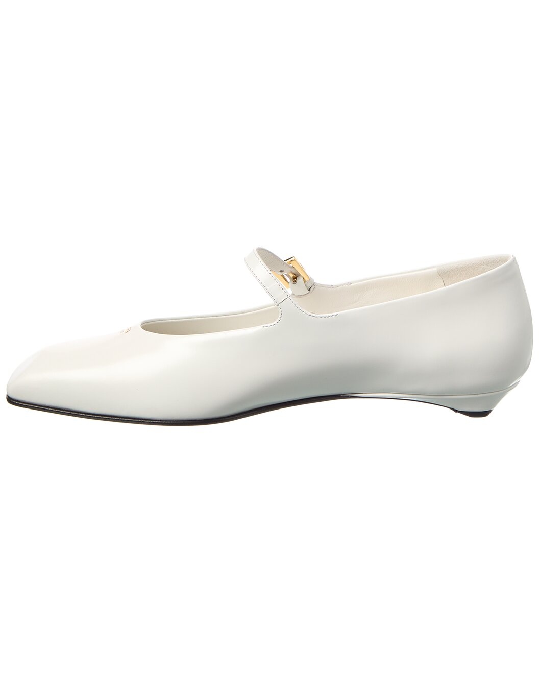 Prada Logo Mary Jane Leather Flat - 2