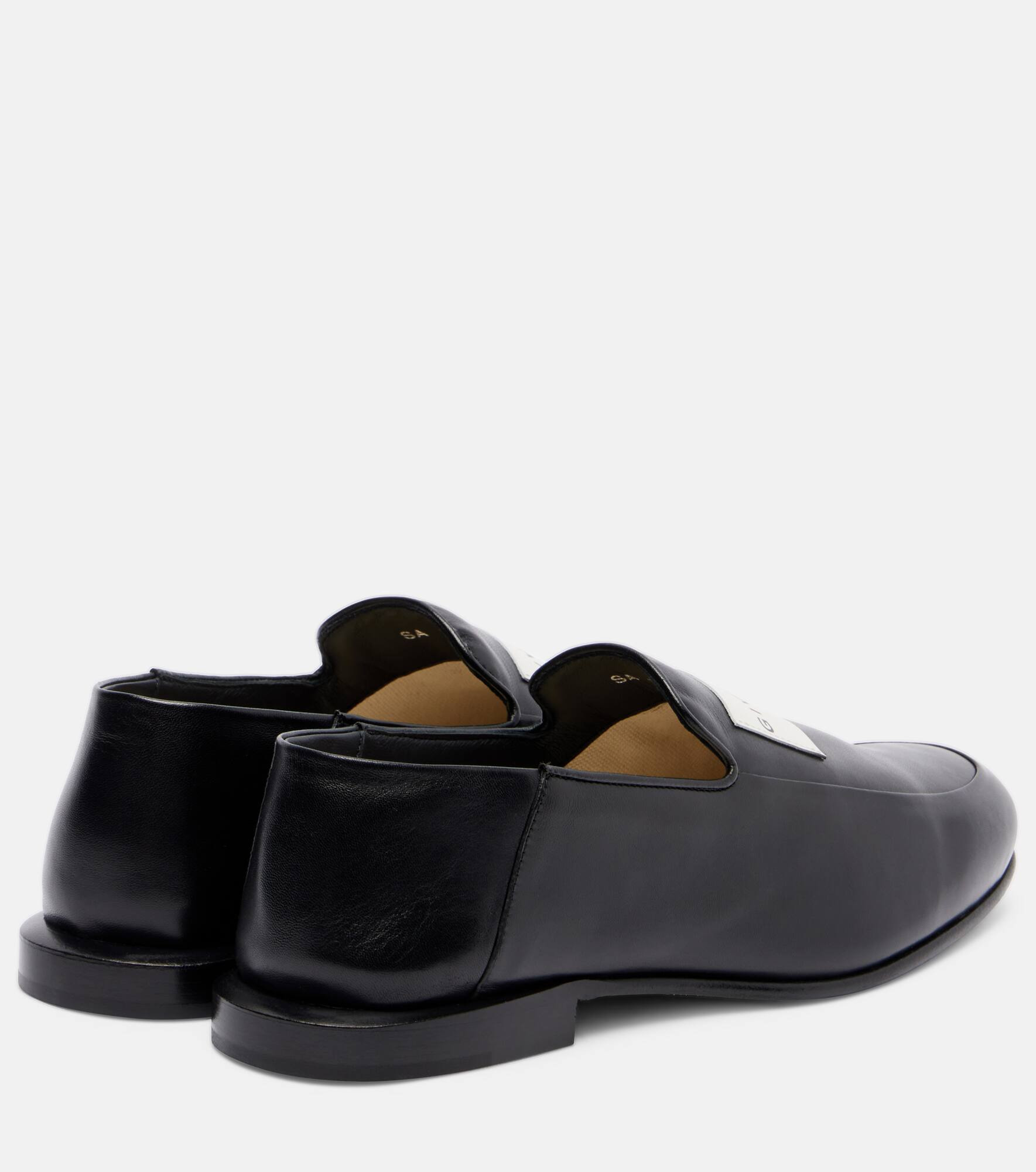 Label leather loafers - 2