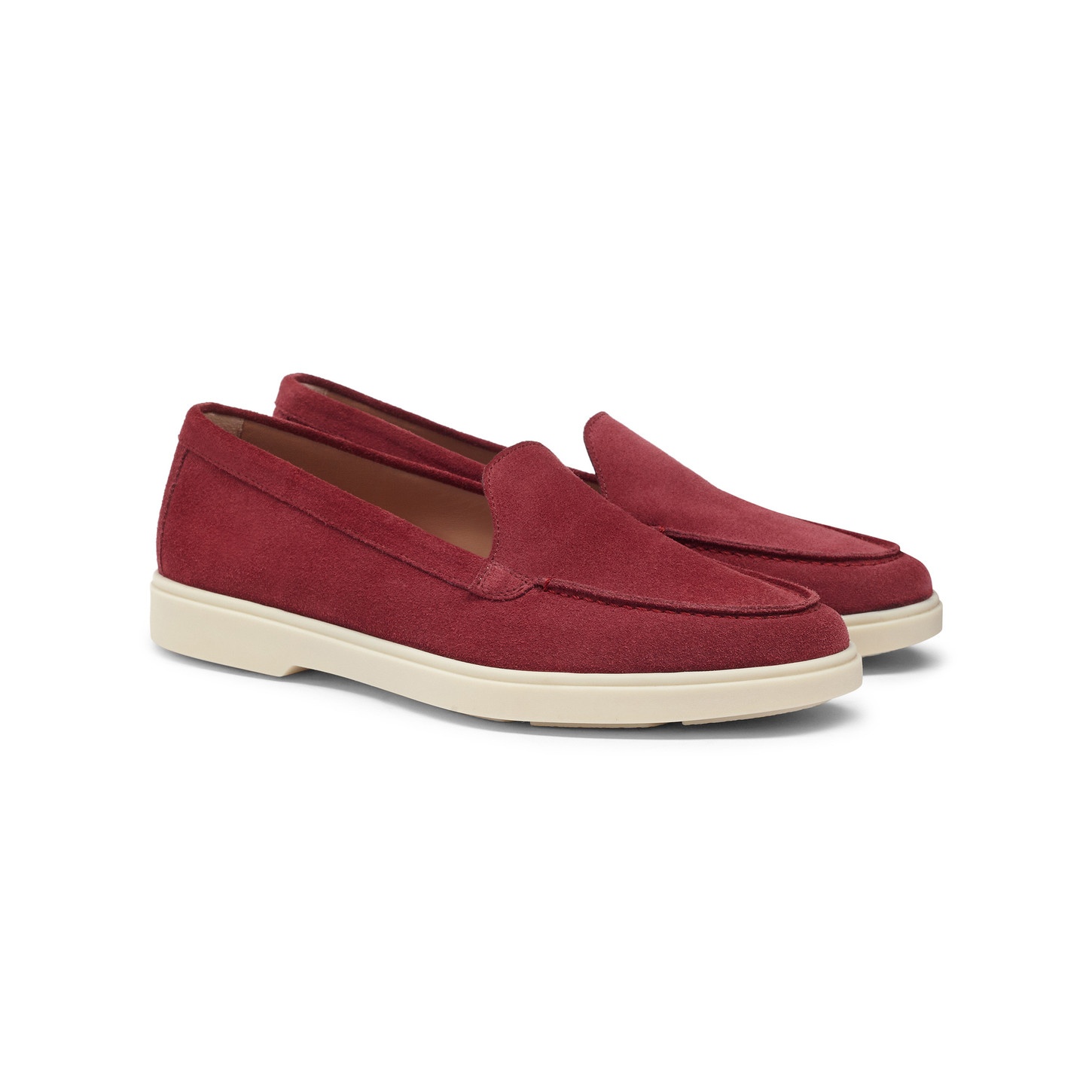 Women's red suede loafer - 3