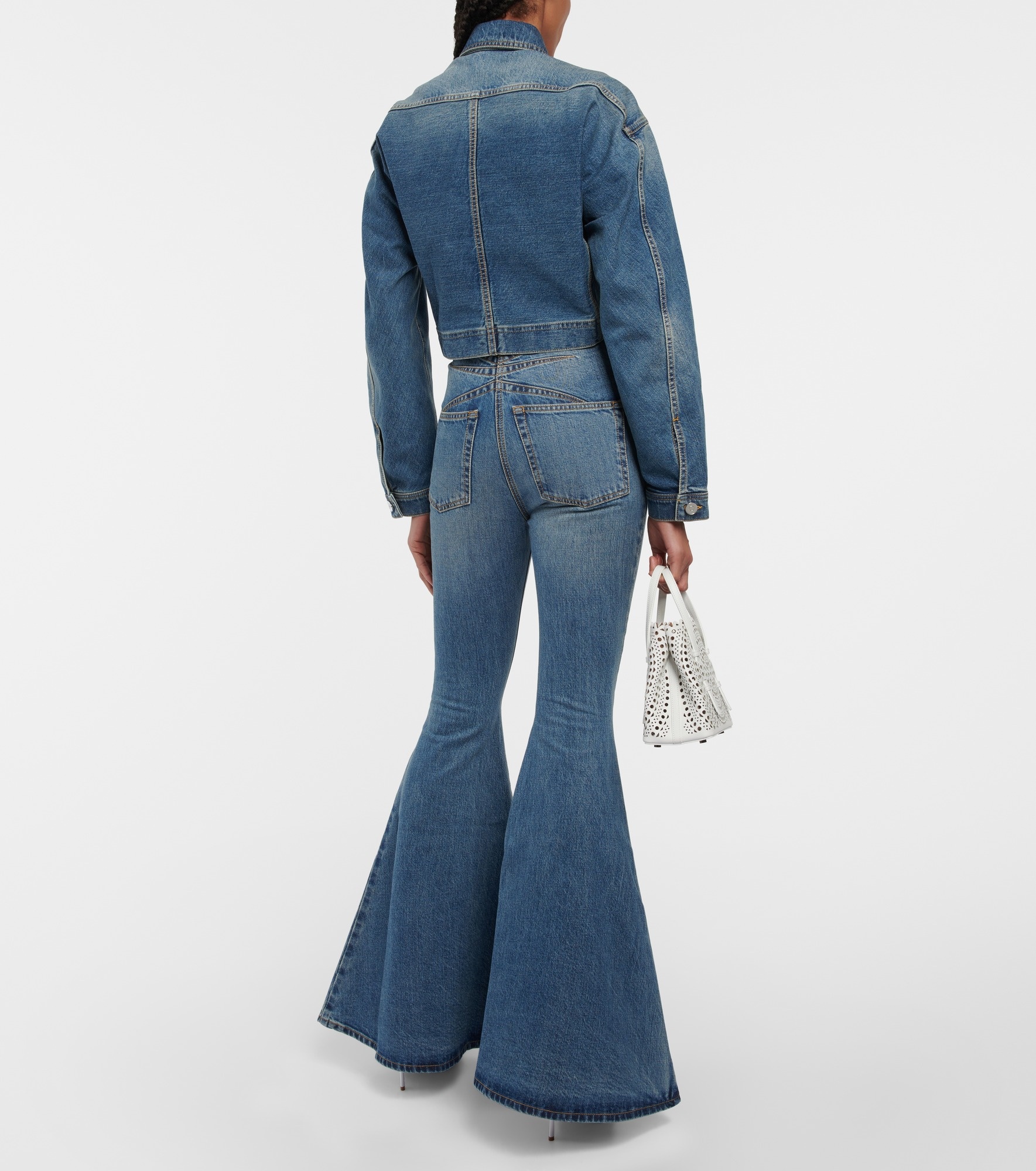 Cropped denim jacket - 3