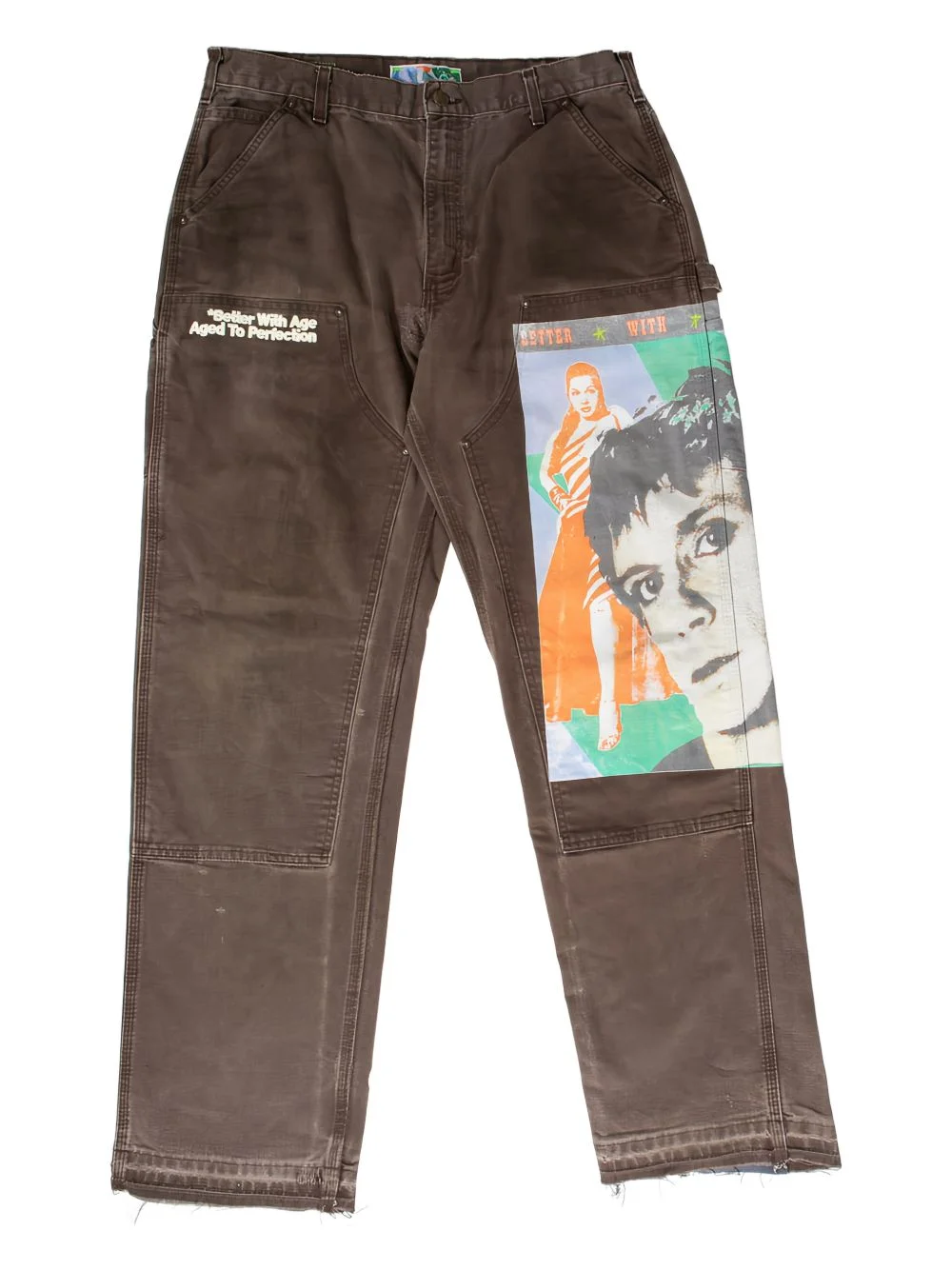 double-knee graphic trousers - 1