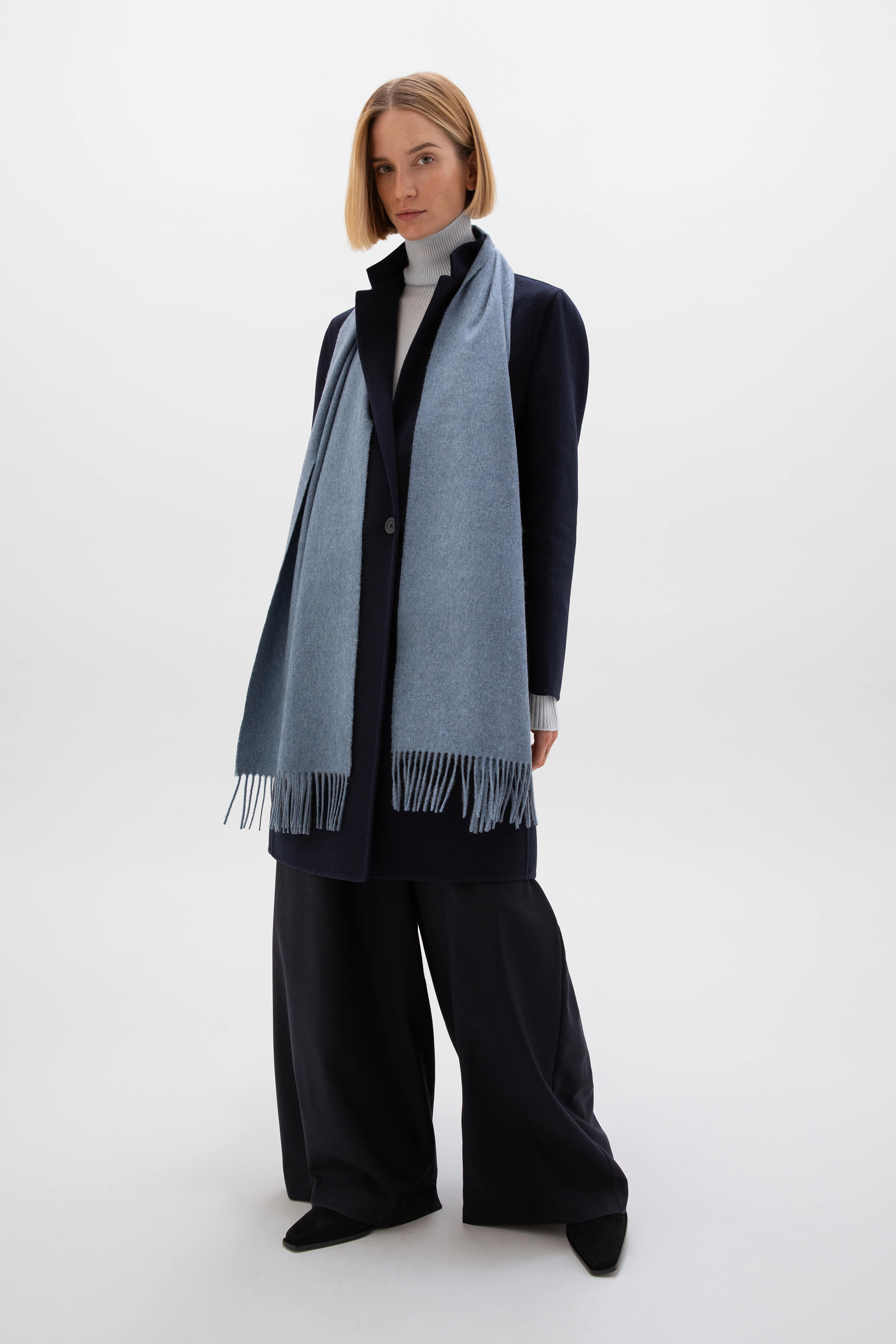 Wide Cashmere Scarf - 2
