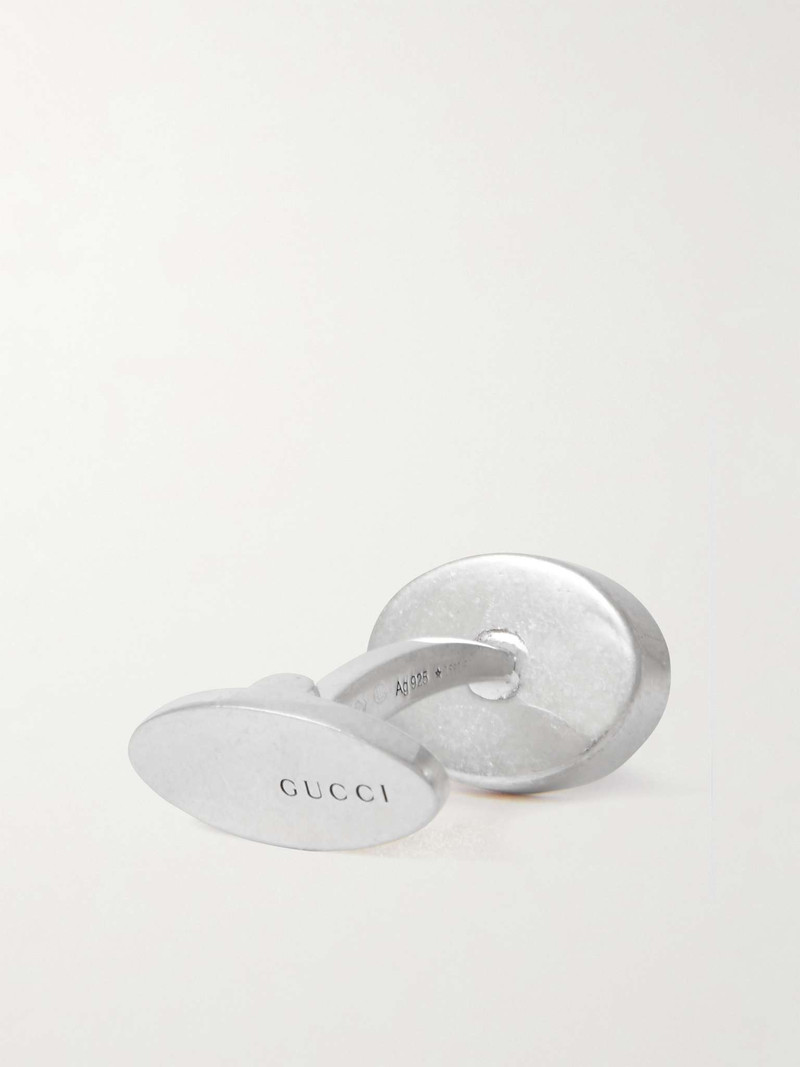 GUCCI Sterling Silver and Enamel Cufflinks outlook