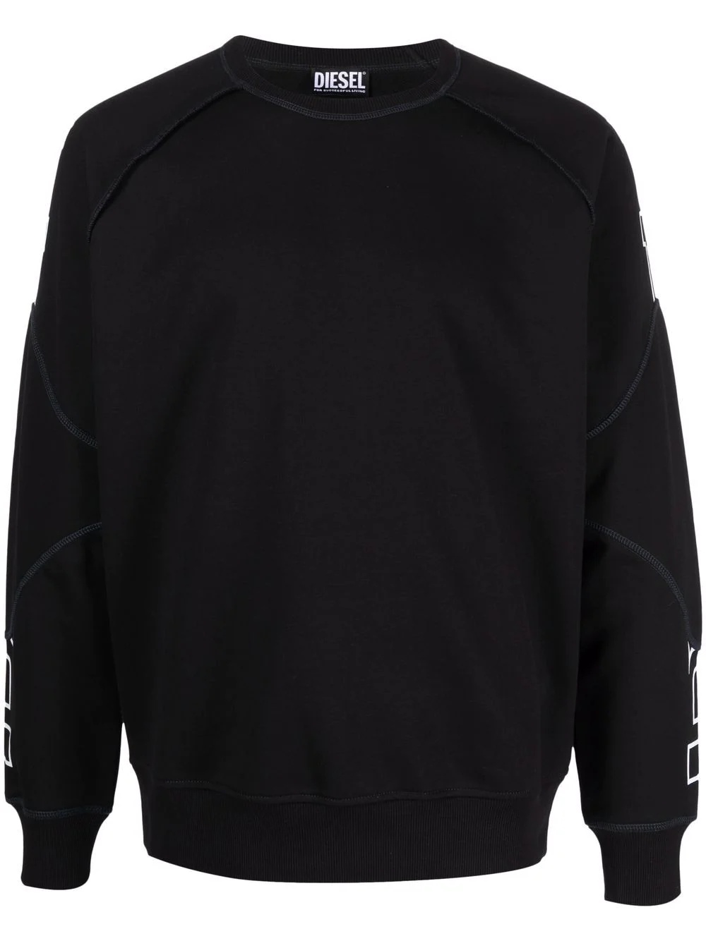 logo-print sleeve sweatshirt - 1