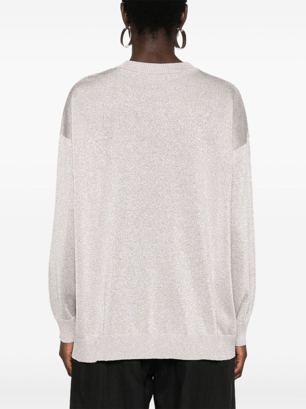 metallic knit jumper - 4