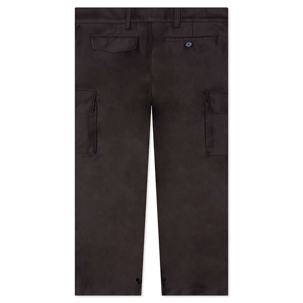 BROWN ORGANIC COTTON CARGO TROUSERS TCY36 - MOCA - 2