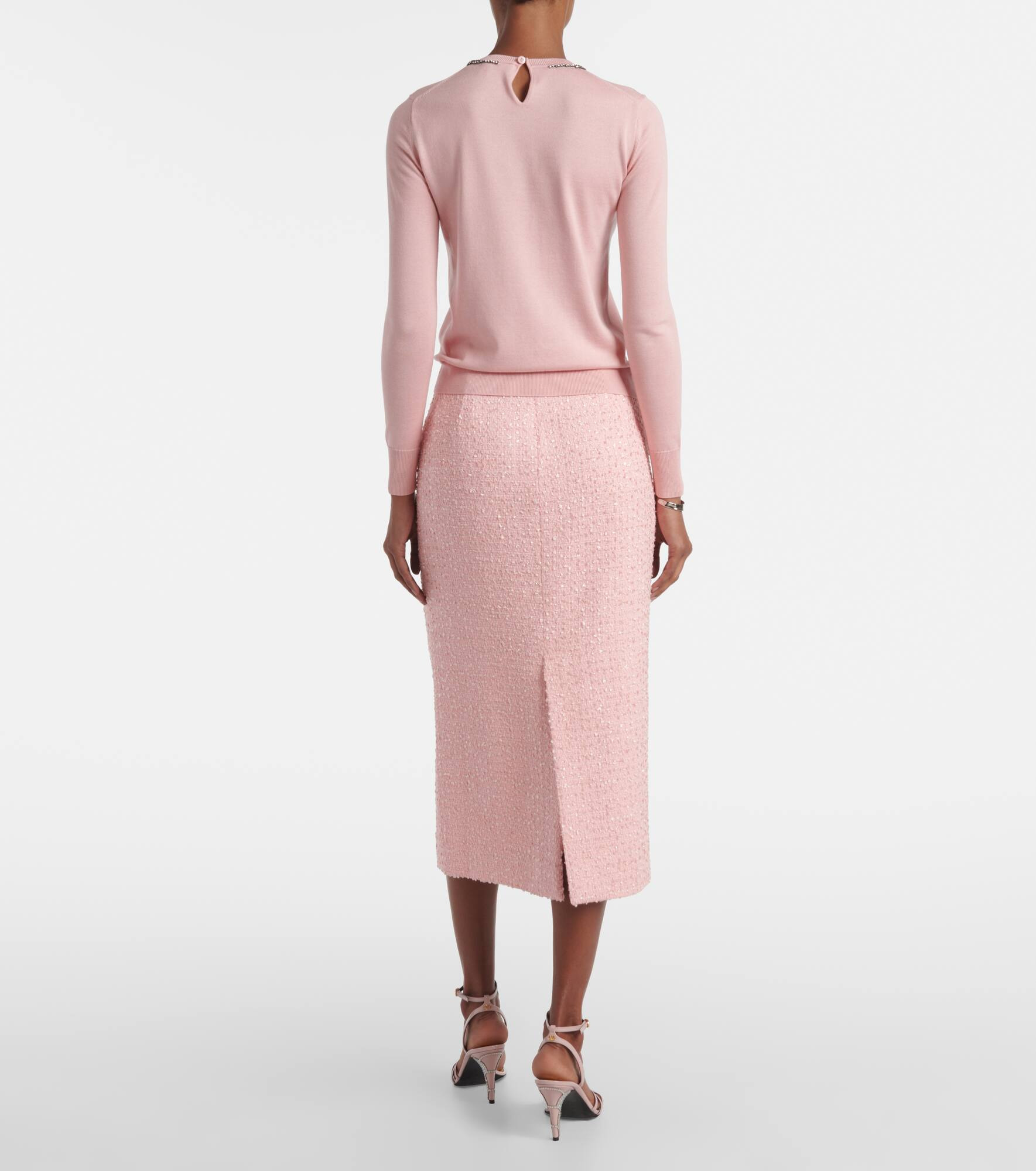 Embellished silk and cotton sweater - 3