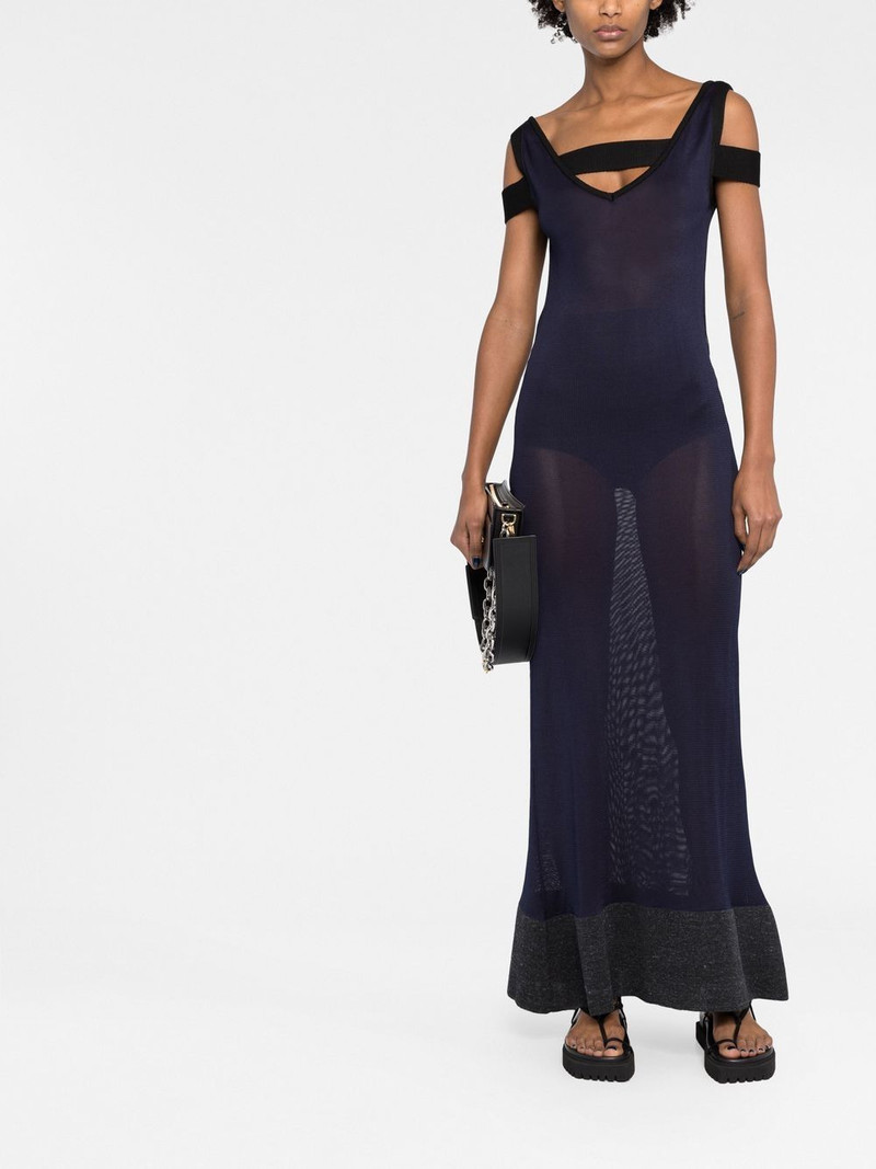 JACQUEMUS semi-sheer maxi dress outlook