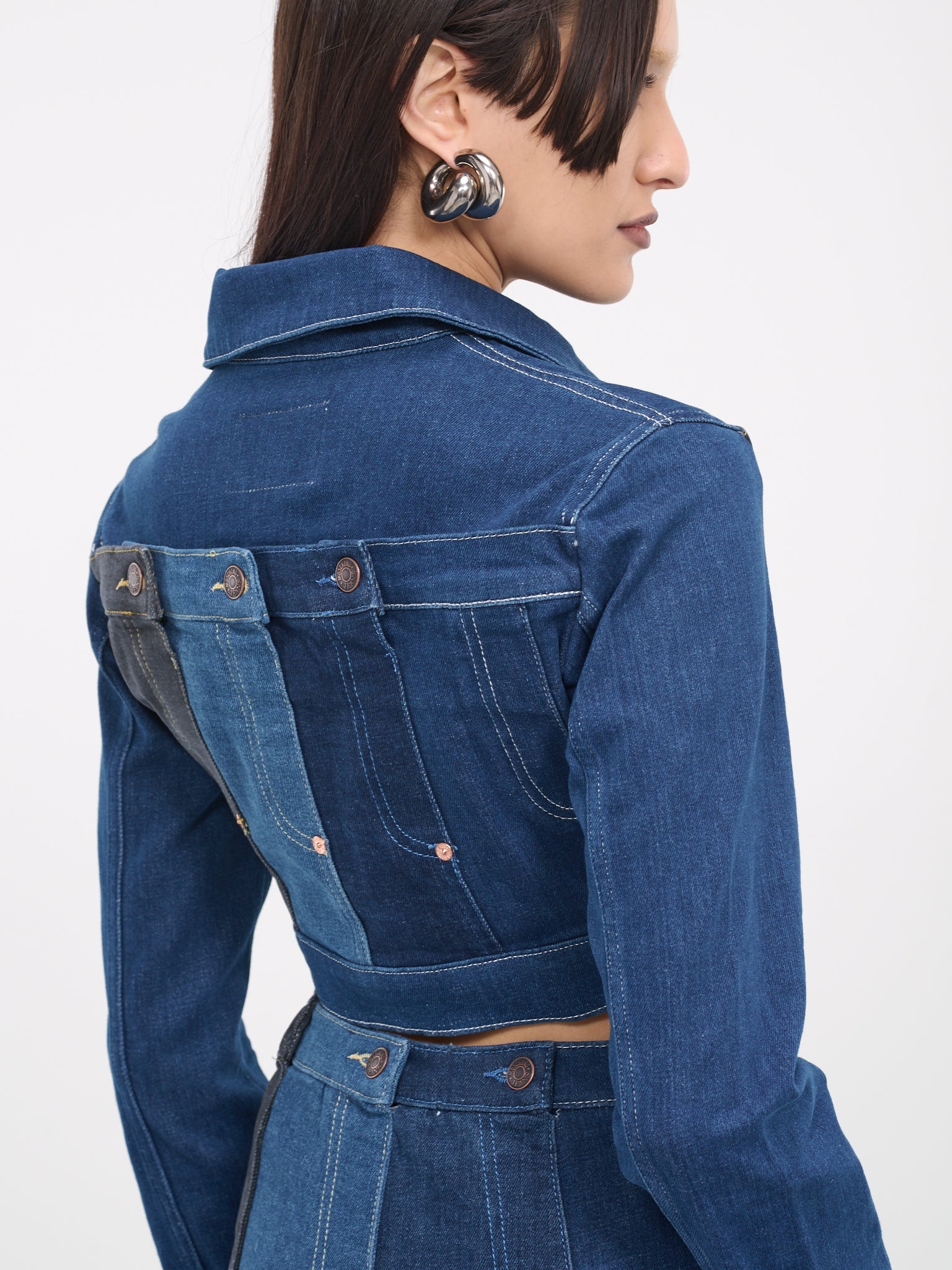 Denim Patchwork Jacket - 5