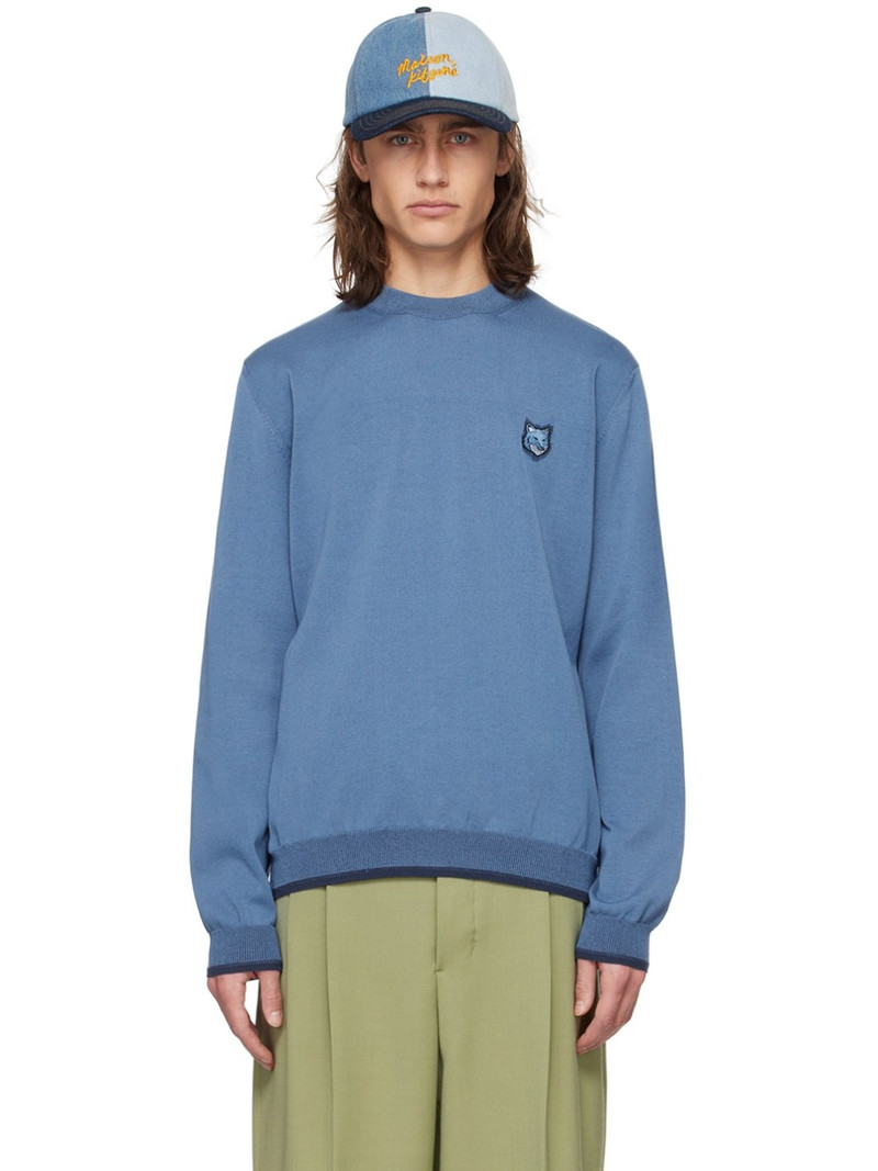 Blue Bold Fox Head Sweater 1