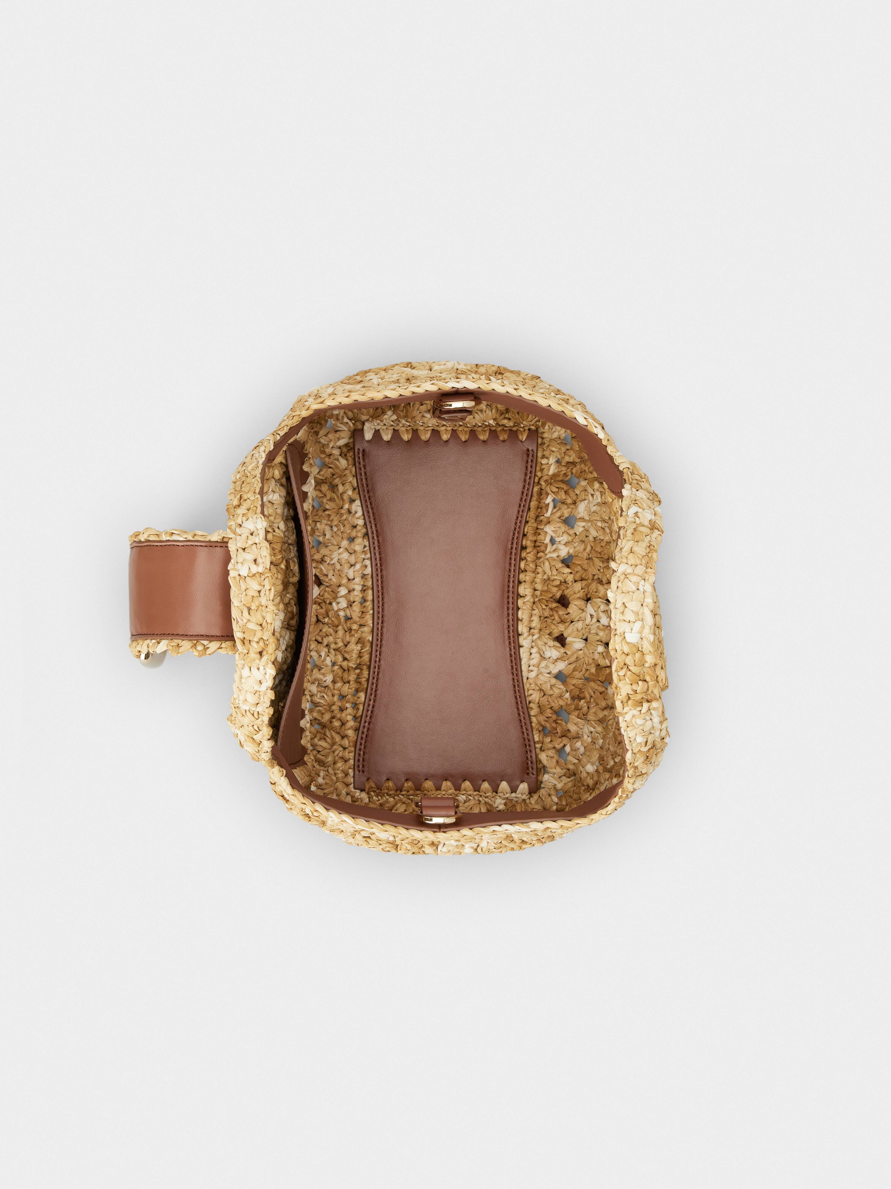 Viv' Choc Mini Shopping Bag in Raffia - 7