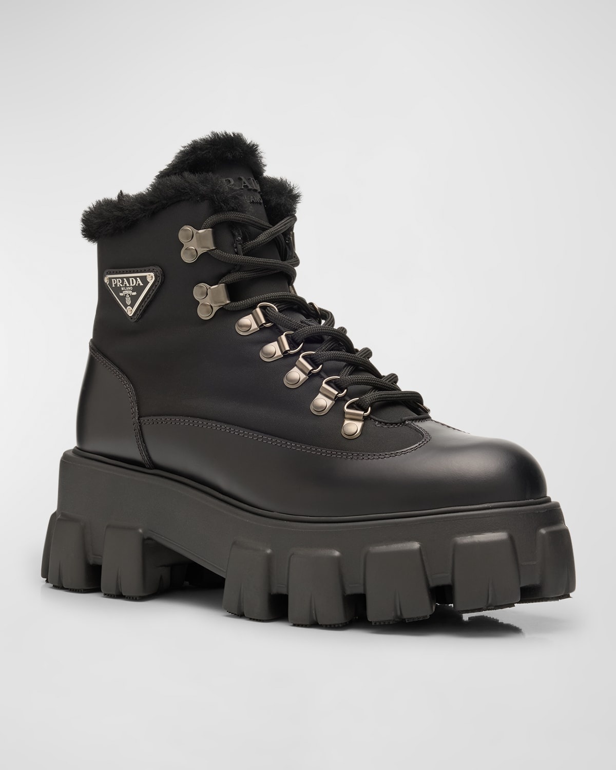 Monolith Nylon Shearling Hiker Boots - 3