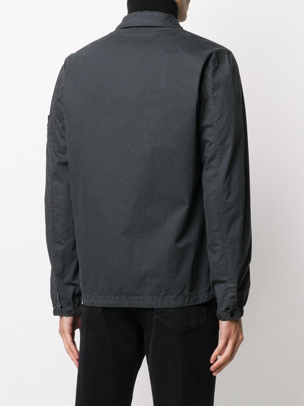 zipped cotton overshirt - 4