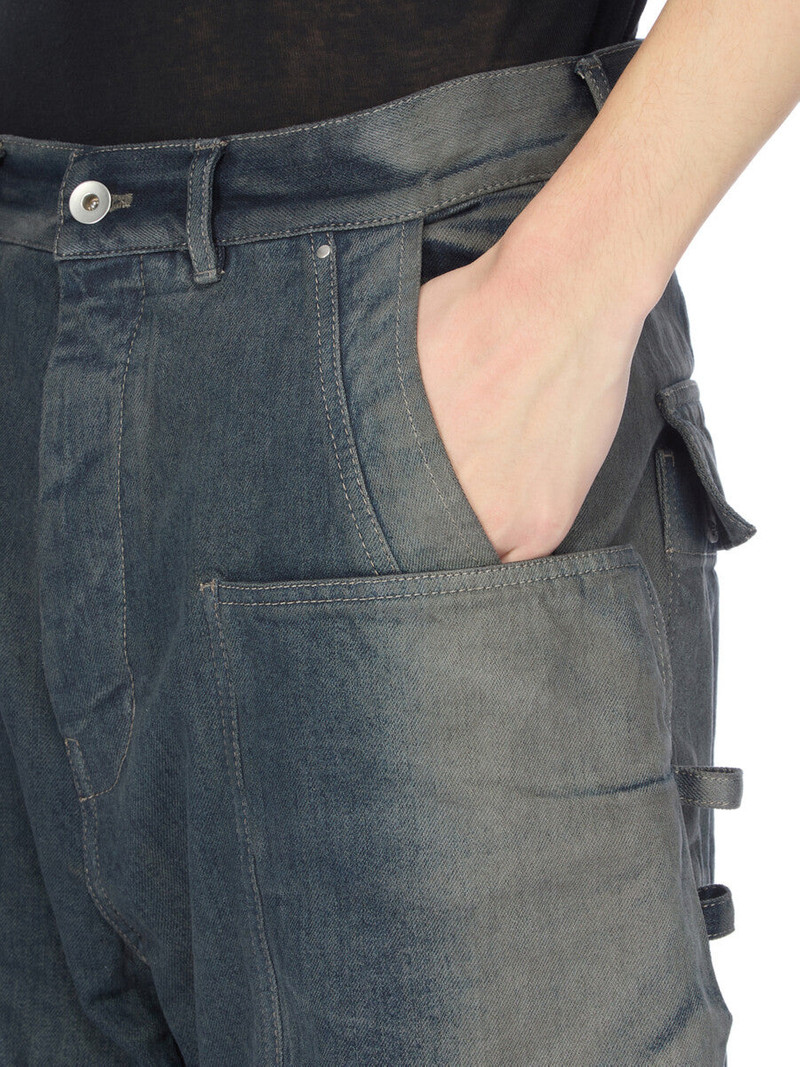 Stefan Wide-Leg Distressed Denim Cargo Trousers Dark gray 6