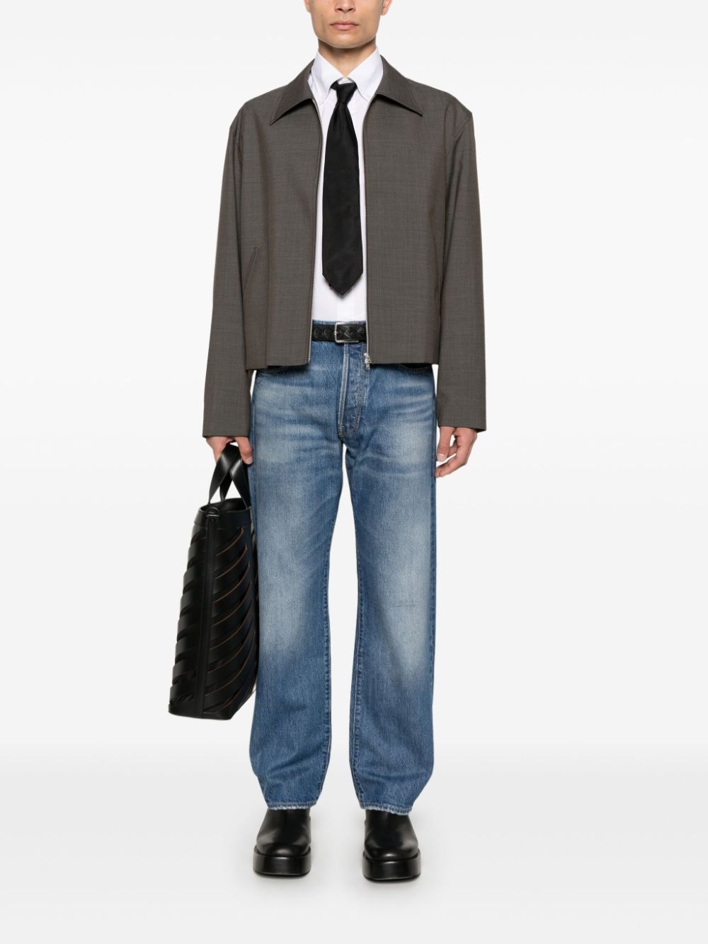 logo-plaque straight-leg jeans - 2