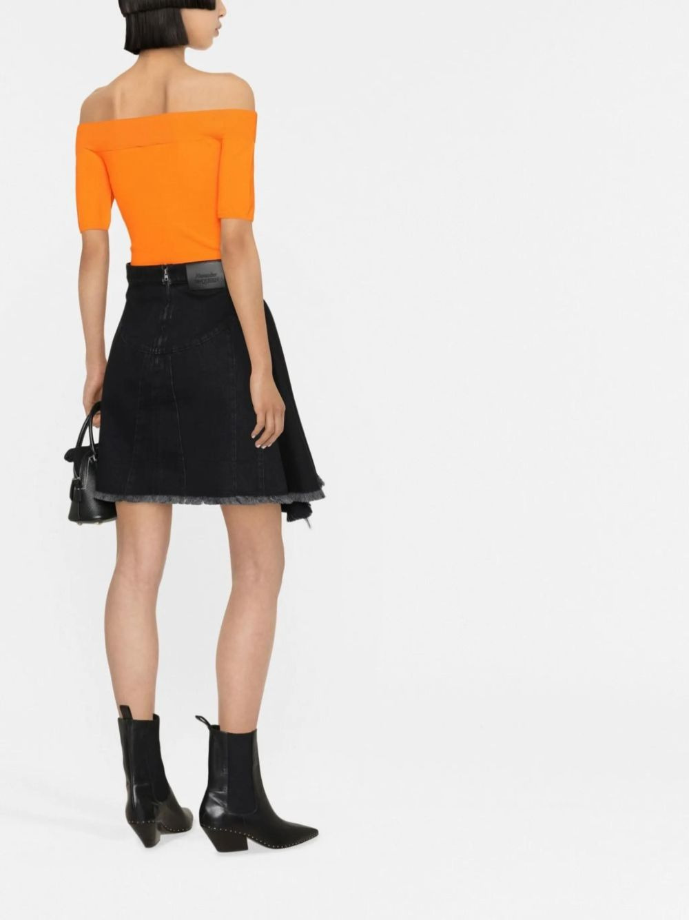 high-waisted A-line skirt - 4
