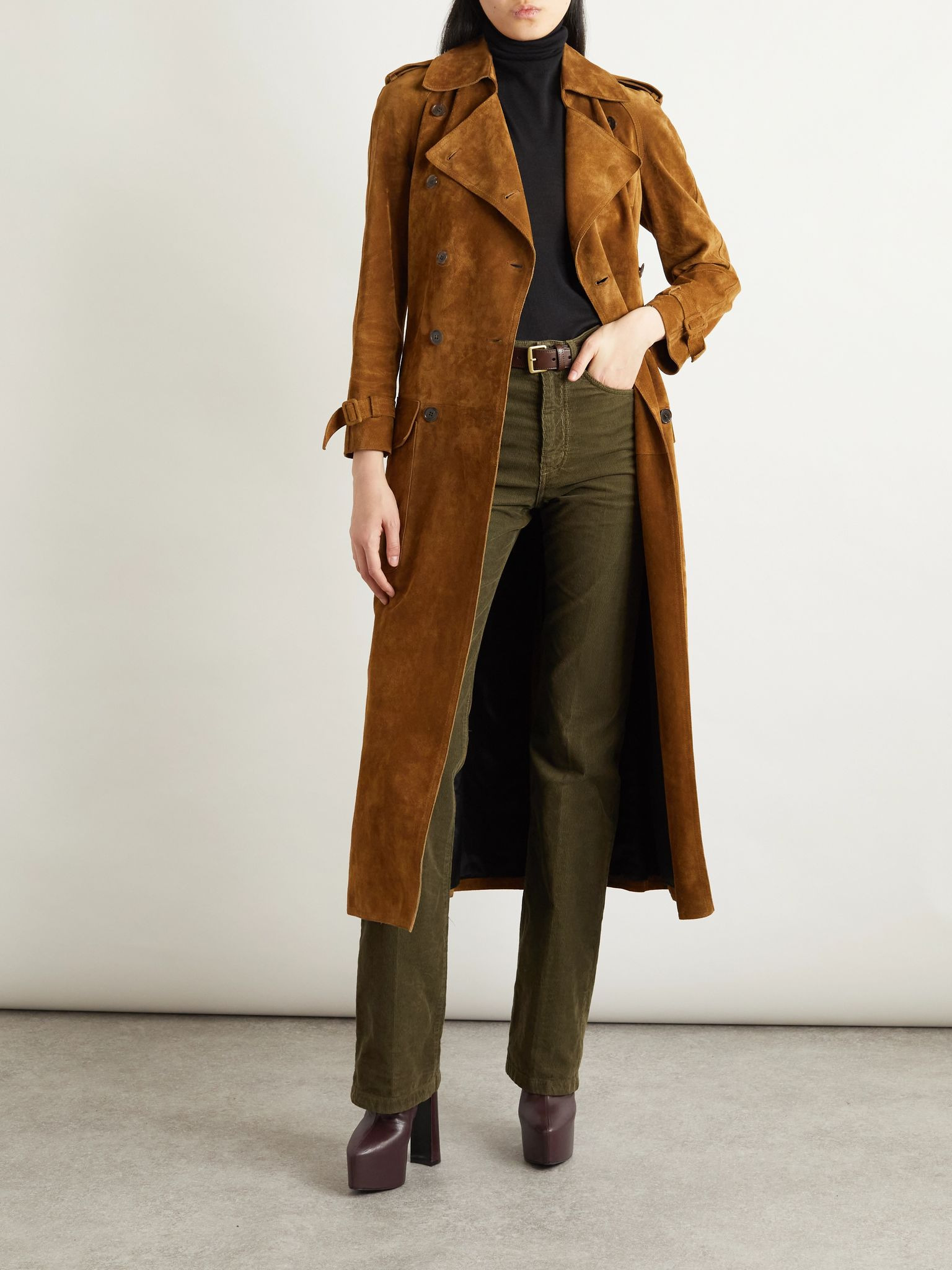 Clyde cotton-corduroy slim-leg pants Green - 2